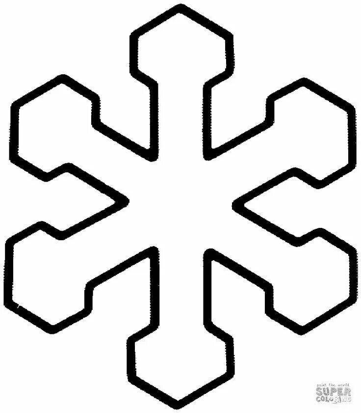 Playful coloring of snowflakes for children 4-5 years old