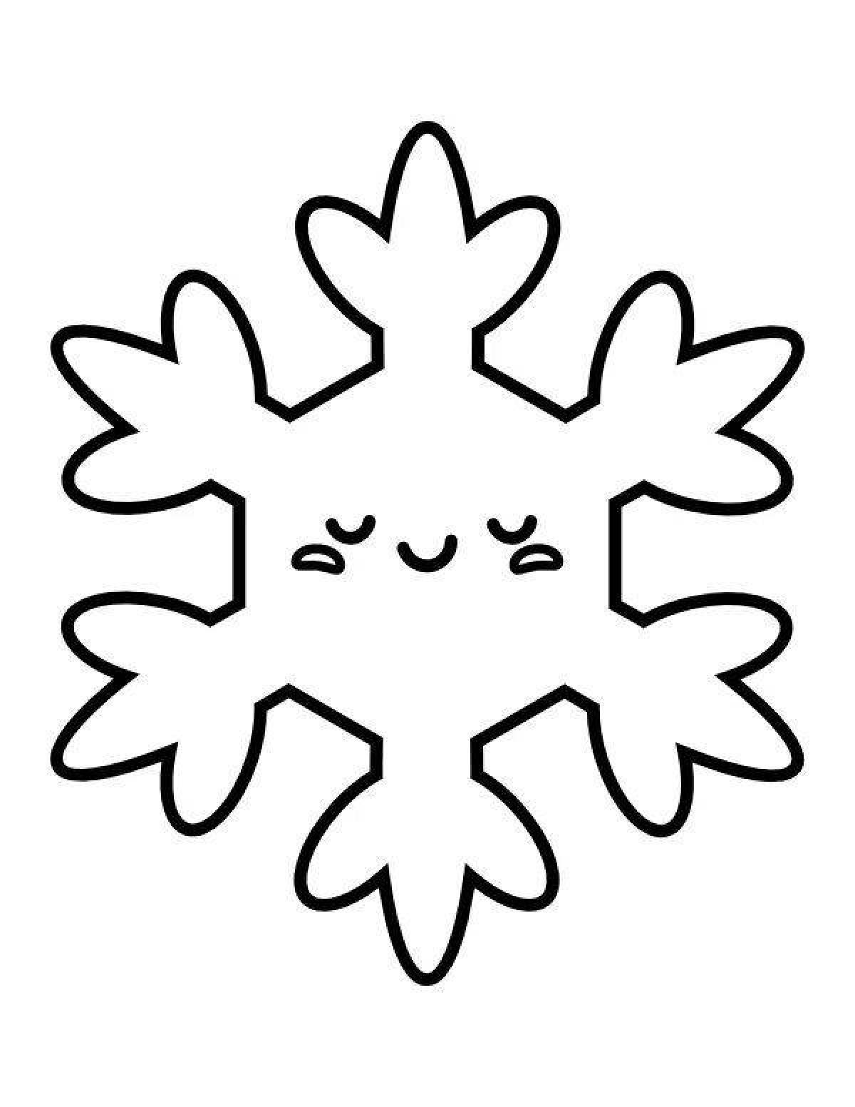 Joyful coloring pages of snowflakes for children 4-5 years old