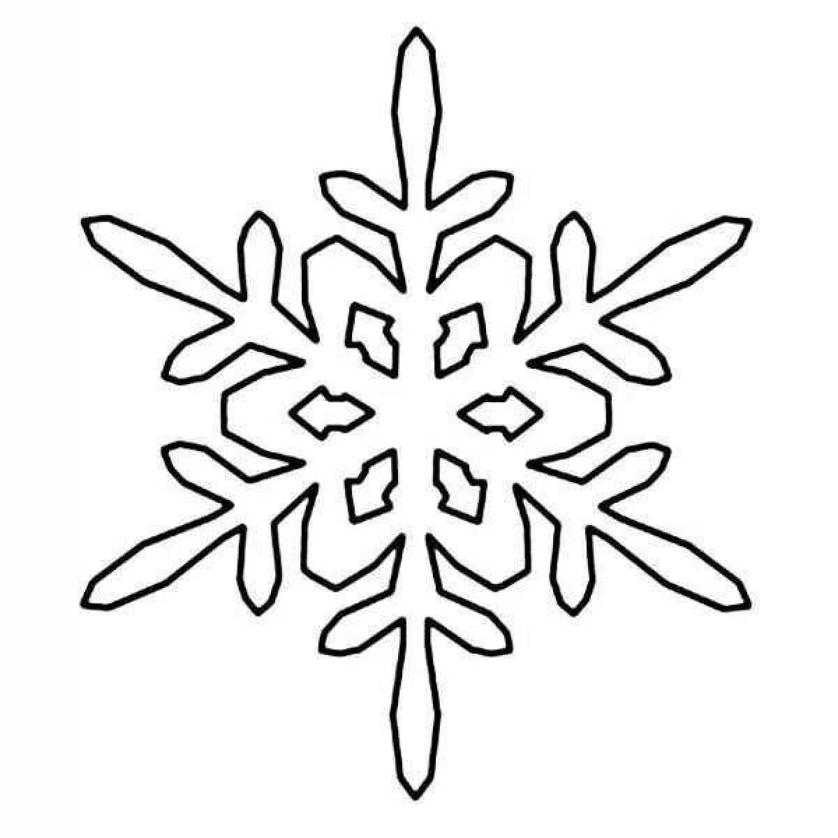 Экзотическая раскраска снежинки для детей 4-5 лет