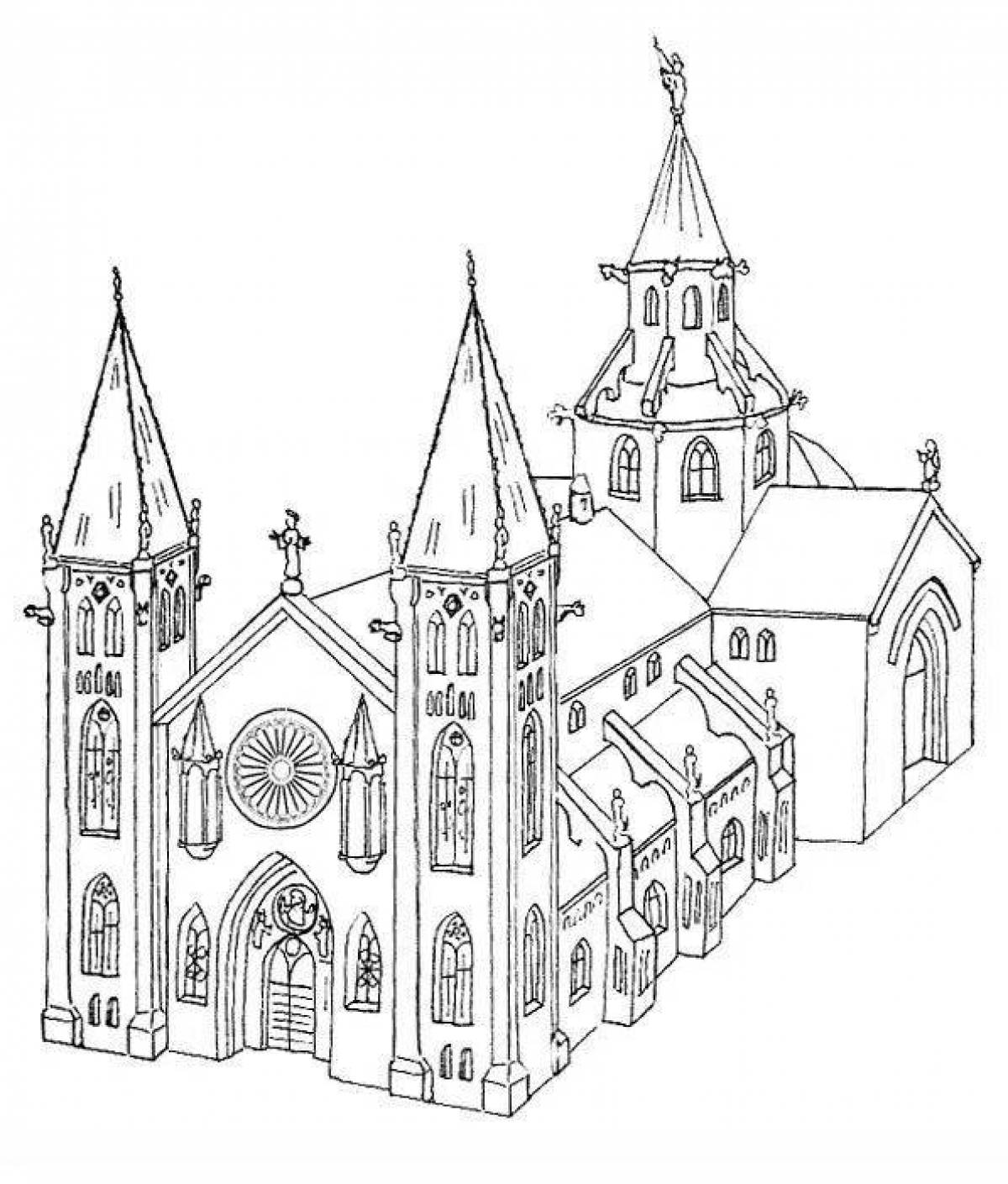 Dazzling coloring page architecture