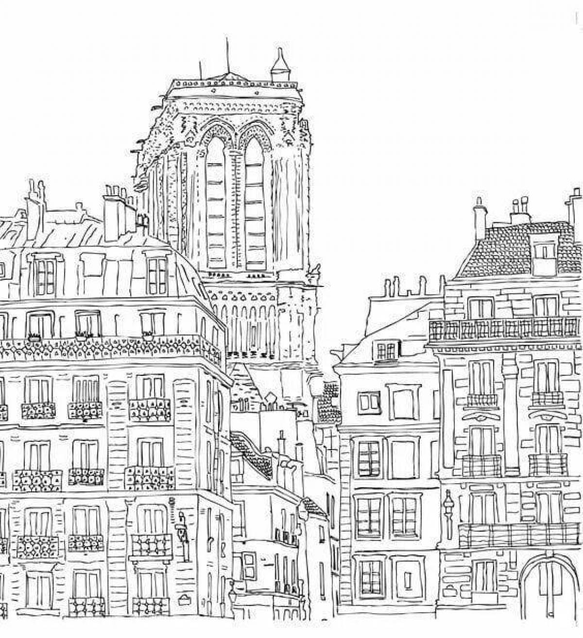 Amazing coloring page architecture