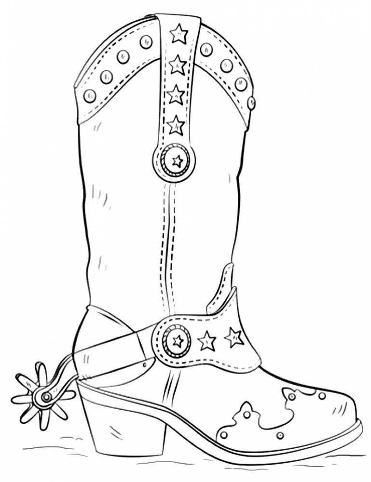 Colorful shoes coloring page