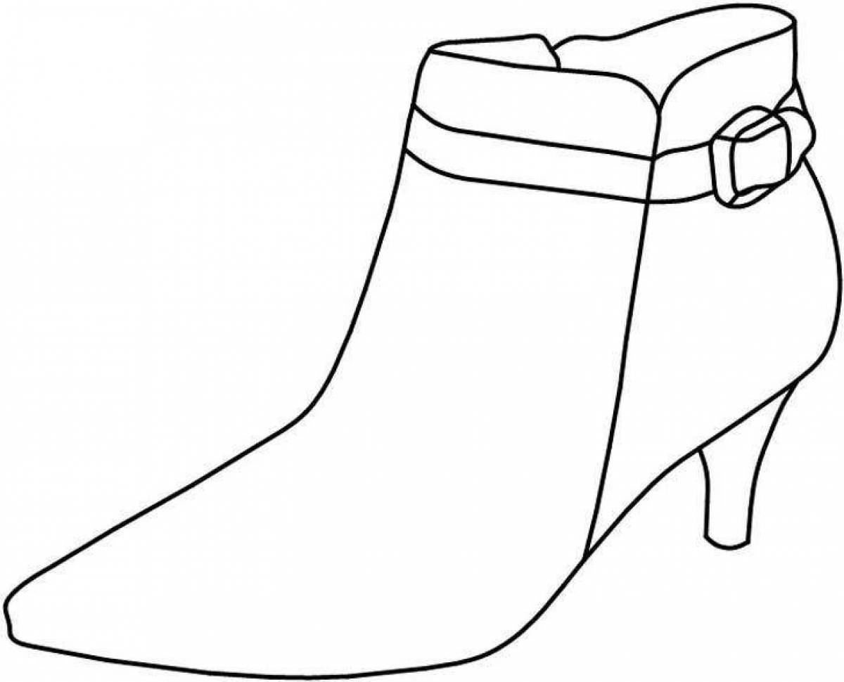 Bright shoes coloring page
