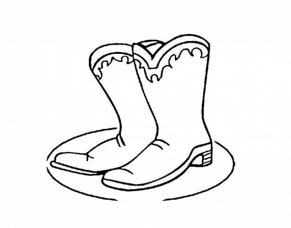 Attractive shoe coloring page