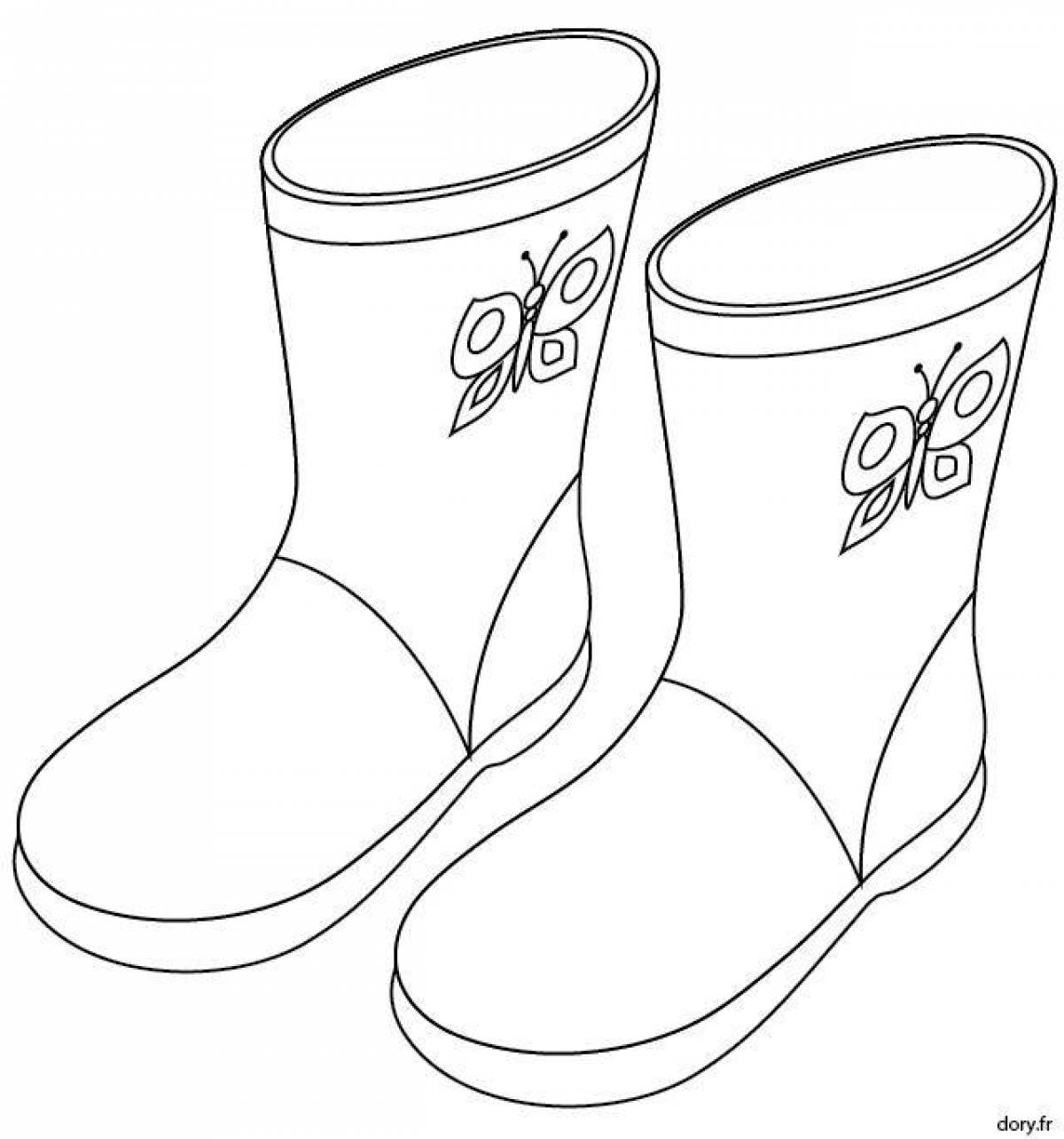 Fairy shoes coloring page
