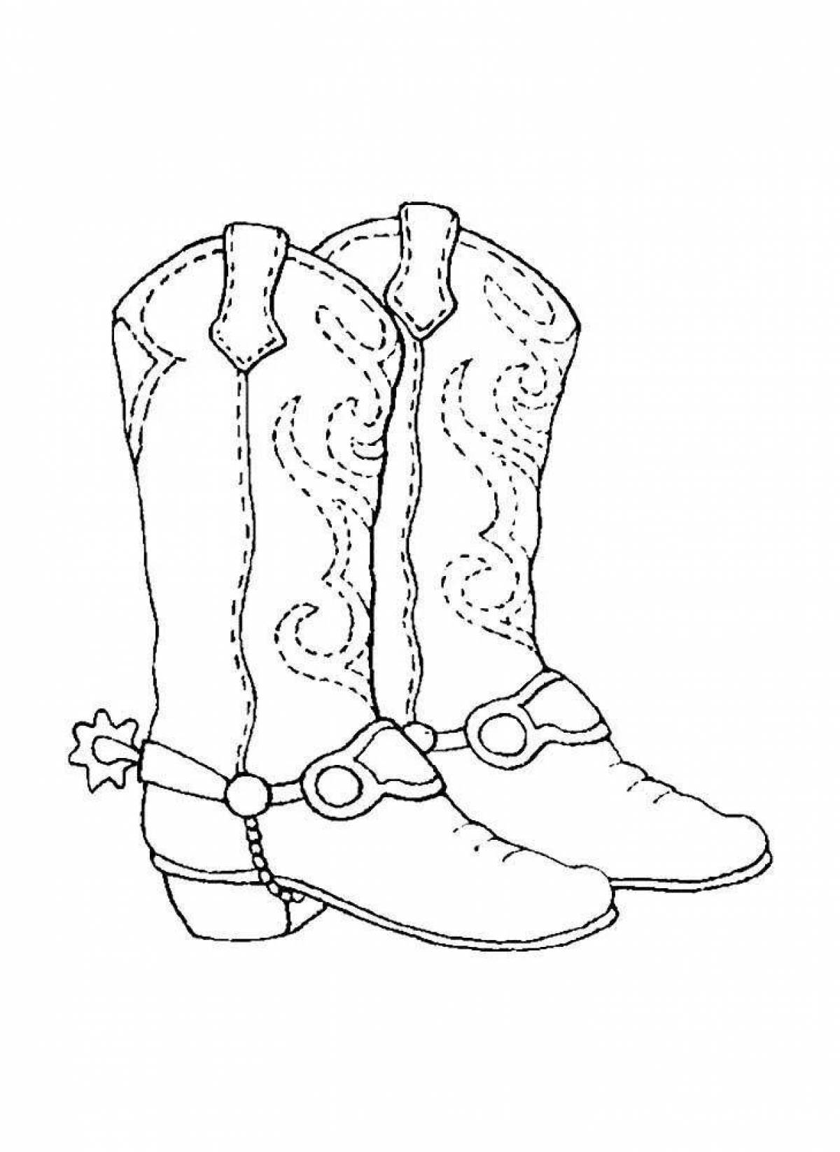 Exquisite shoes coloring page