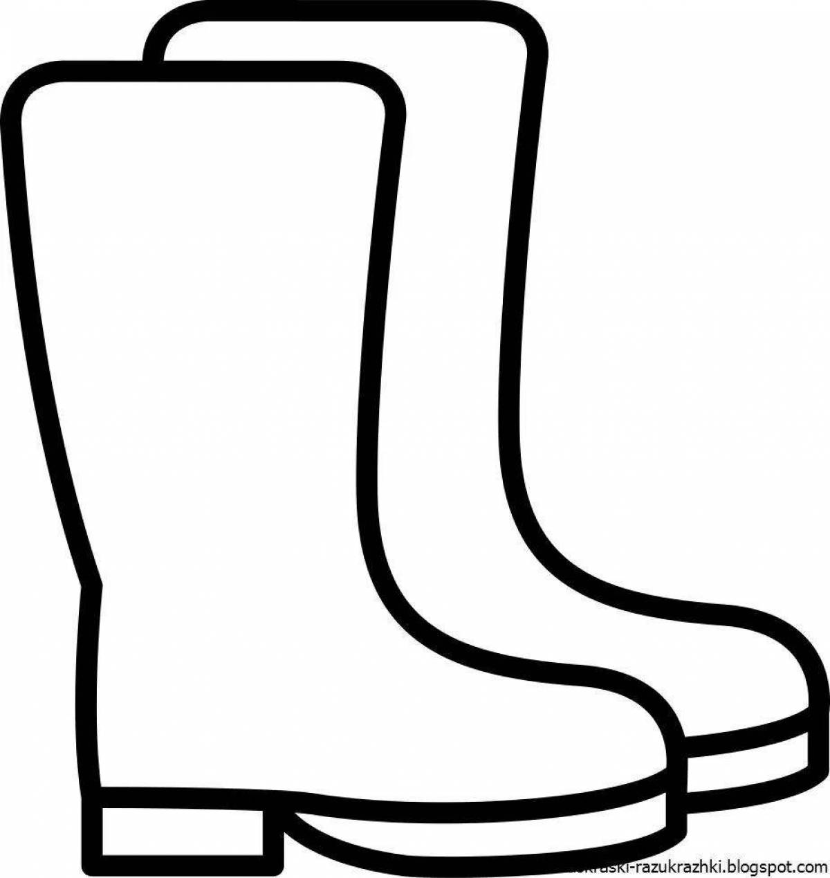 Adorable shoes coloring page