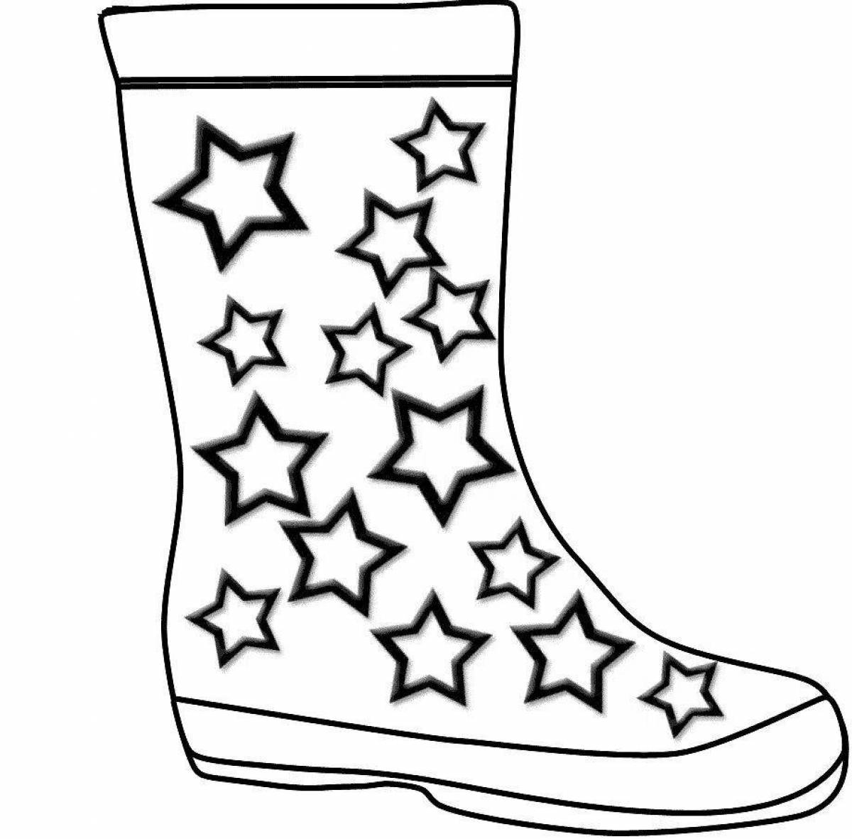 Cute shoes coloring page
