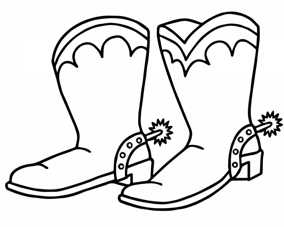 Tempting boots coloring page