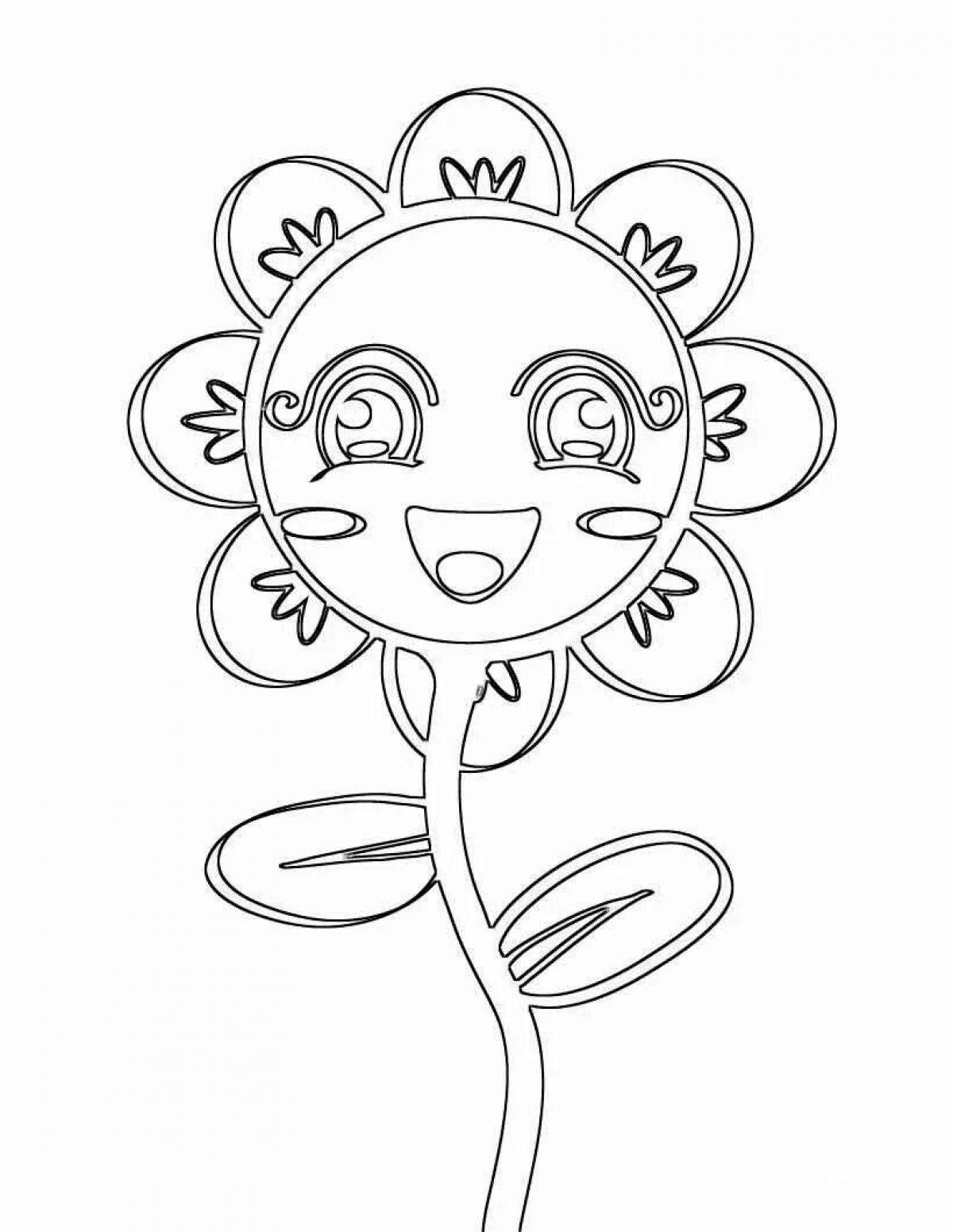 Glowing seven colors coloring page