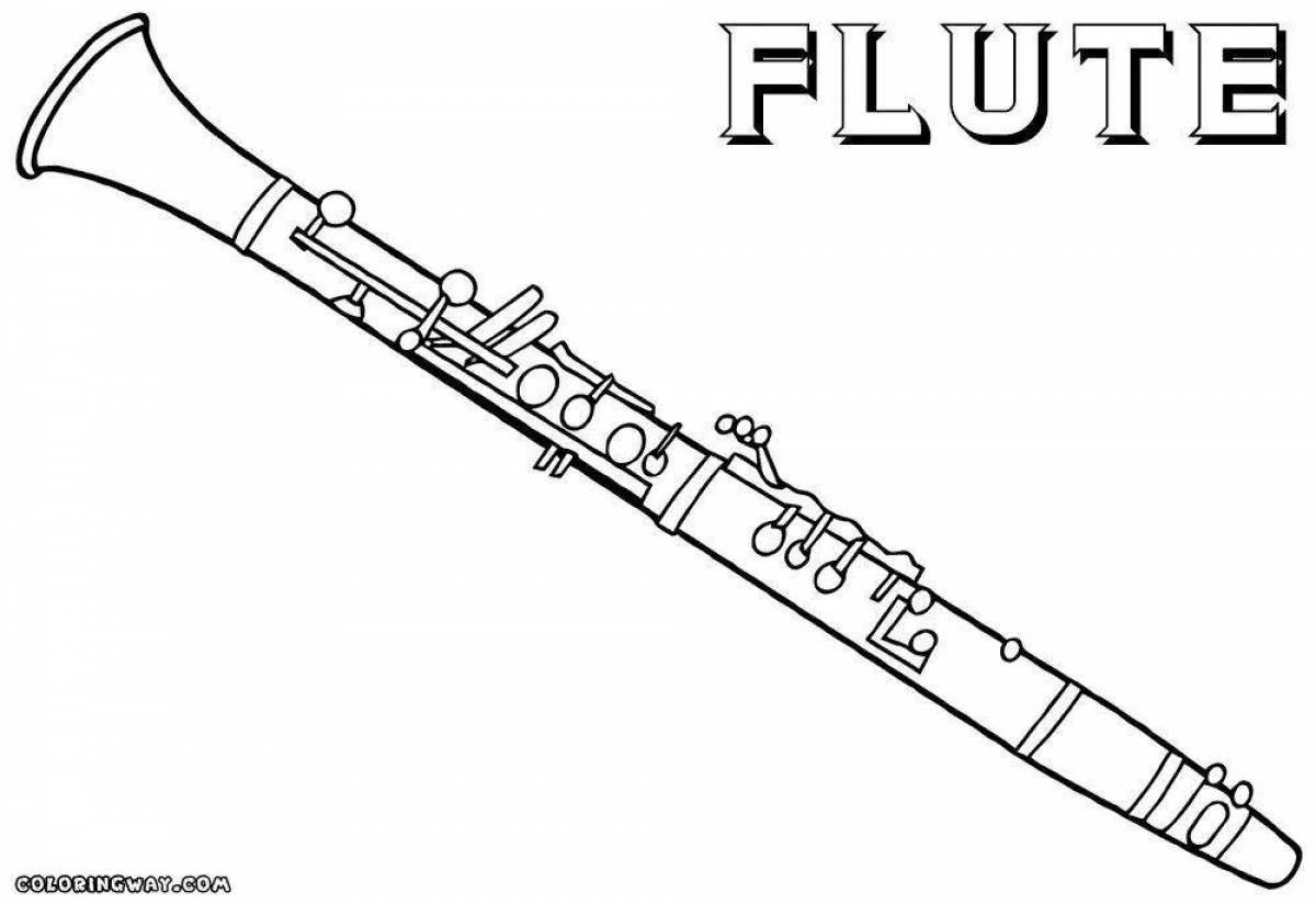 Coloring page magnificent flute