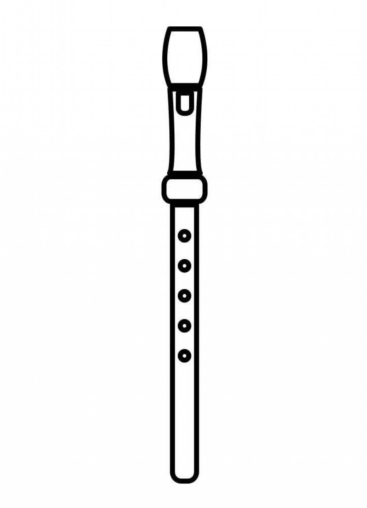 Shining flute coloring page