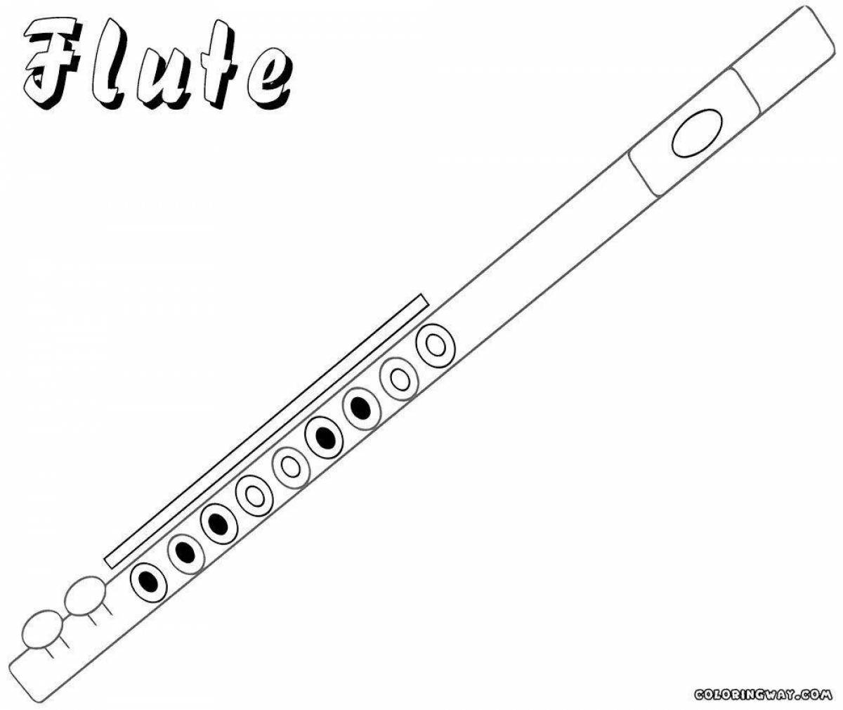Заманчивая страница раскраски флейты