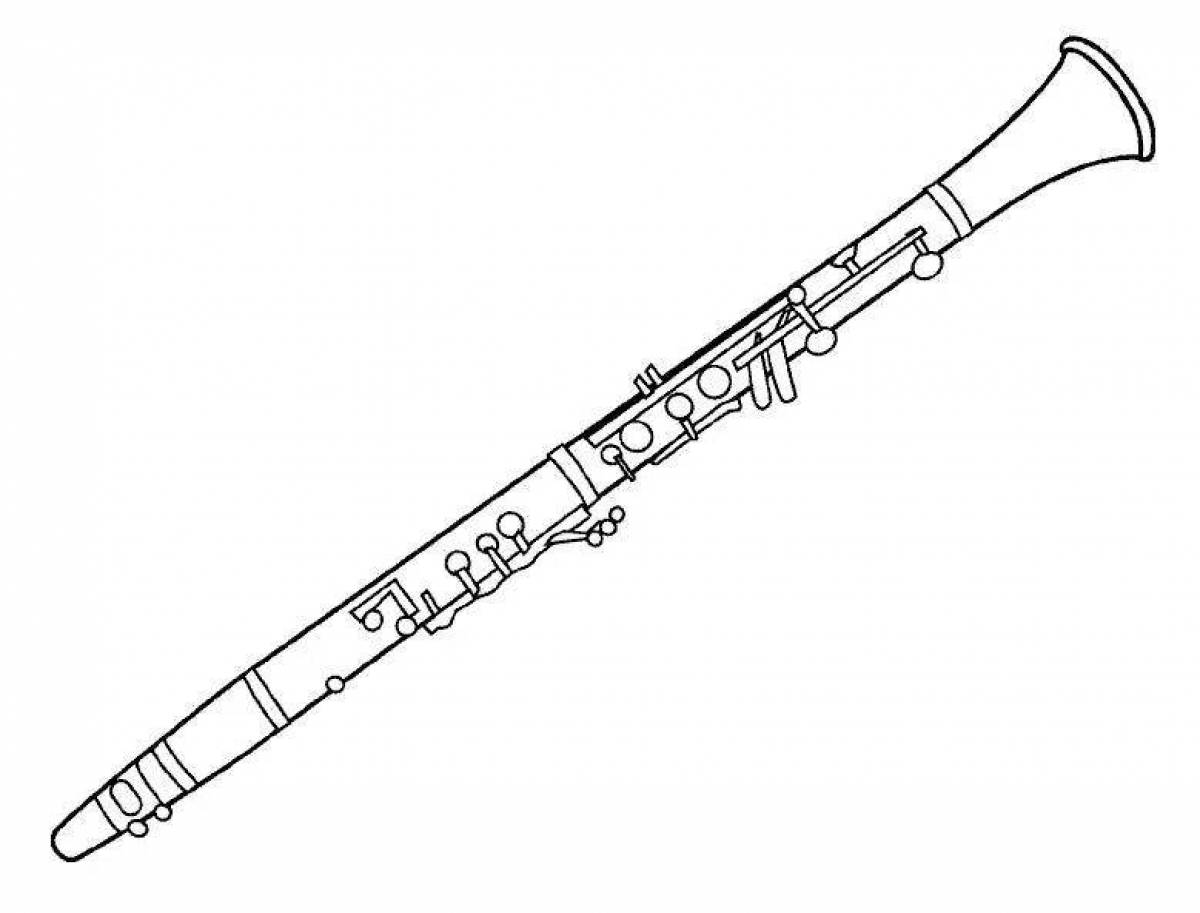 Vibrant flute coloring page