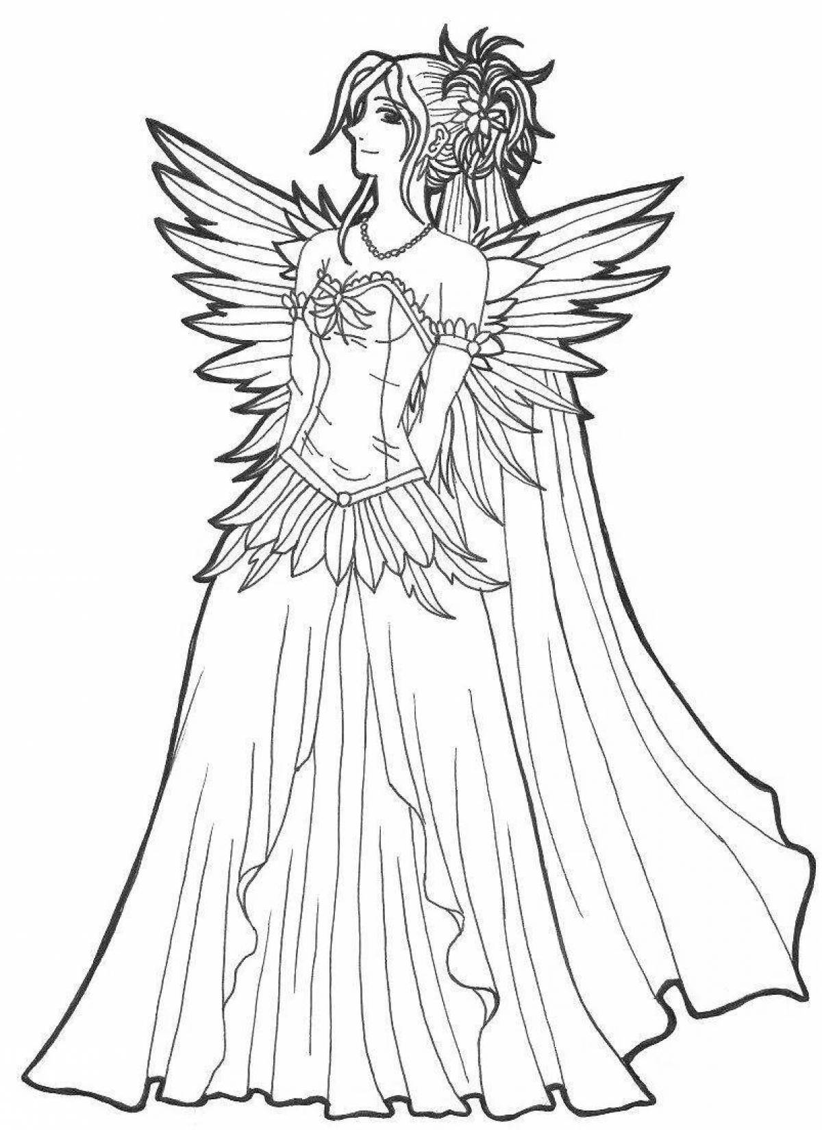 Awesome bride coloring page