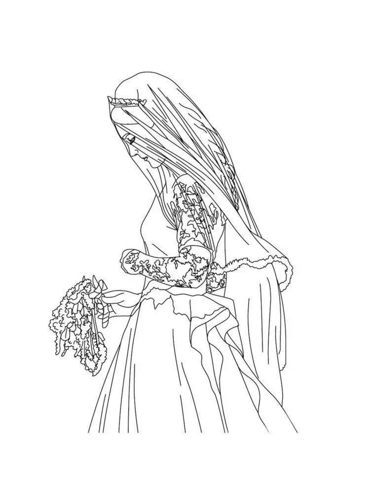Coloring page wild bride