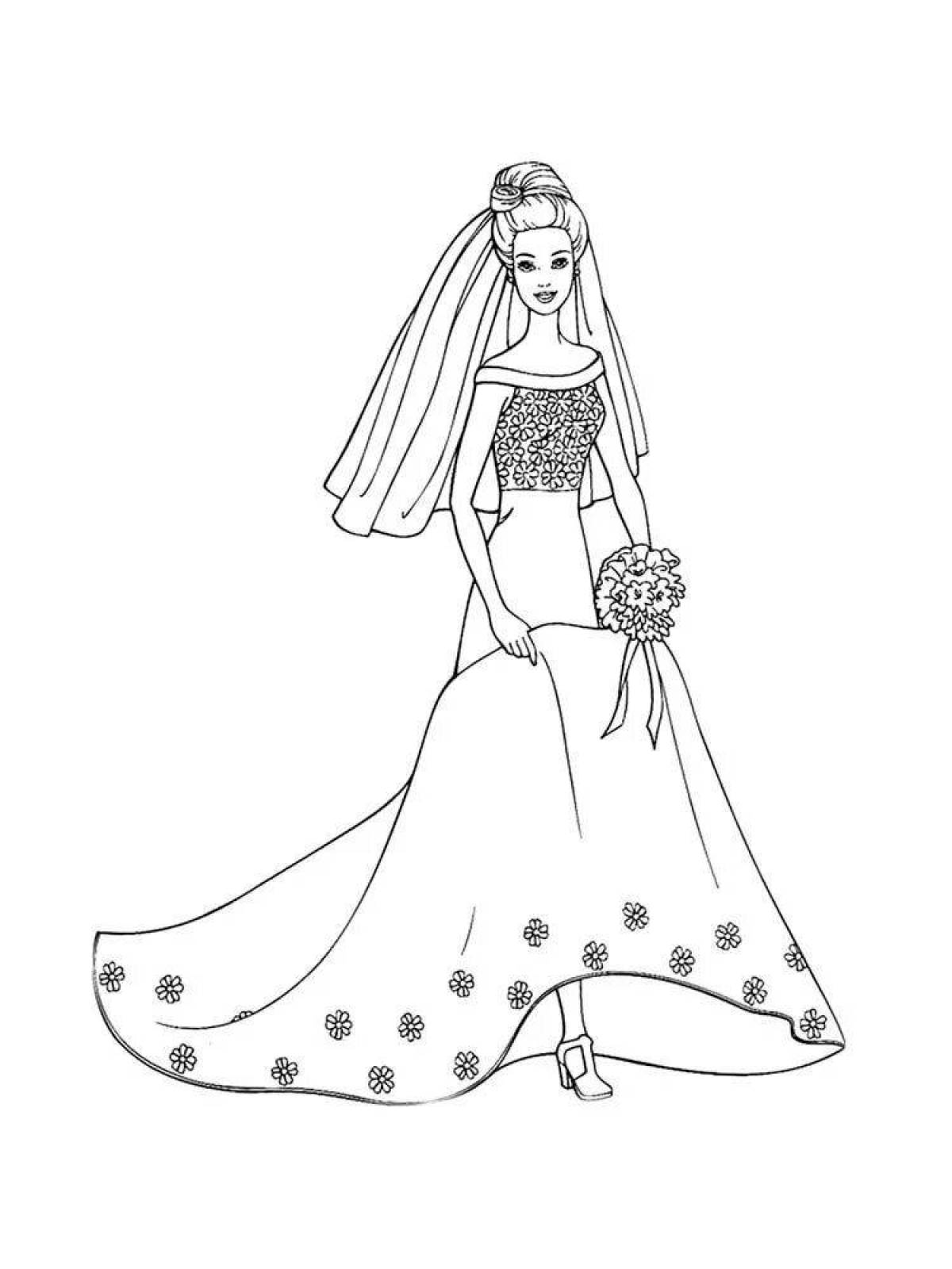 Divine bride coloring page