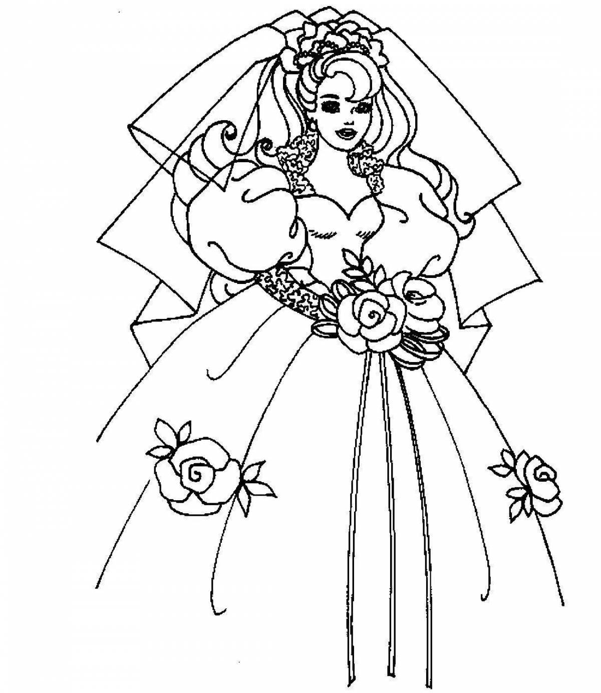 Sky bride coloring page