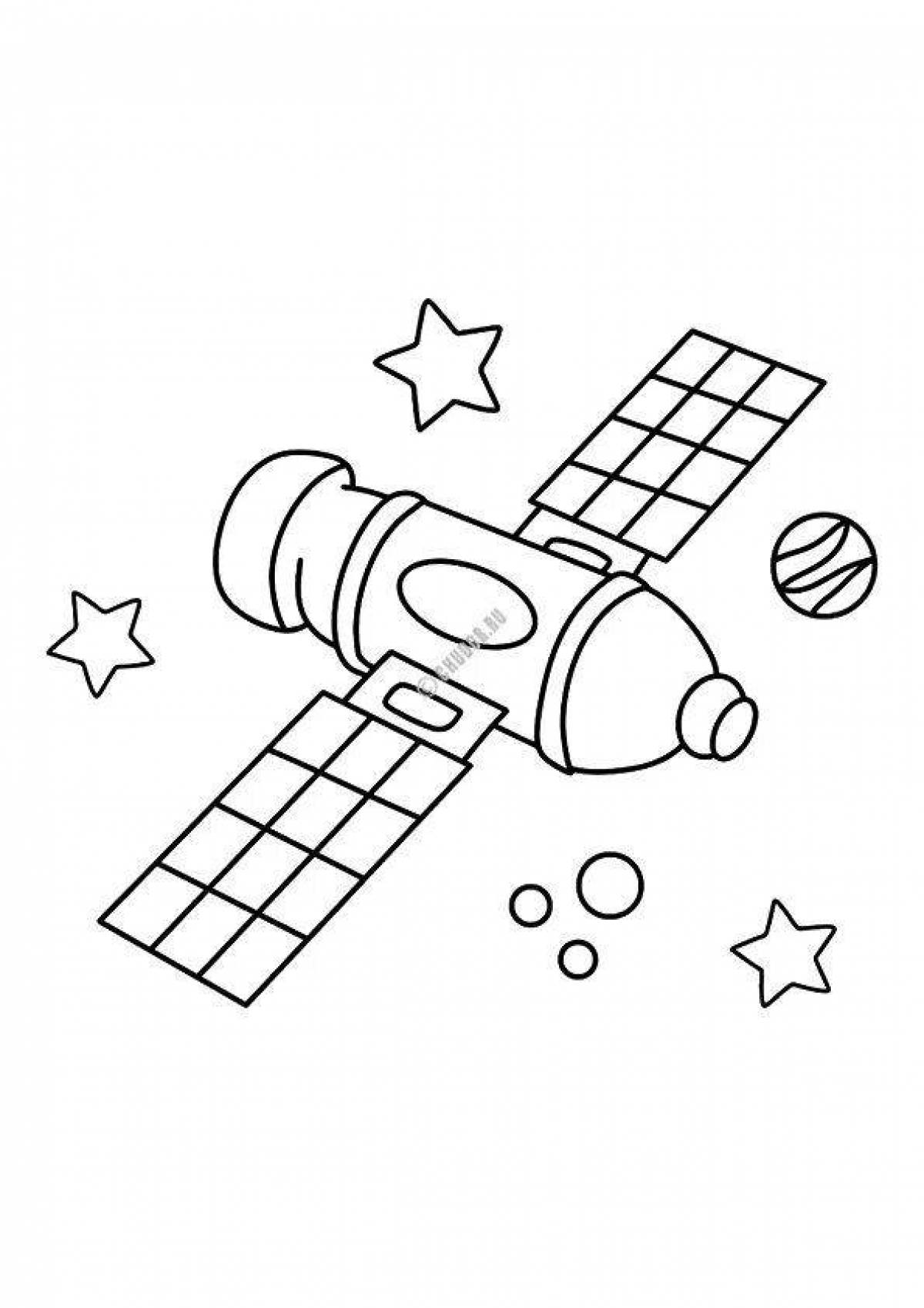 Grand satellite coloring page
