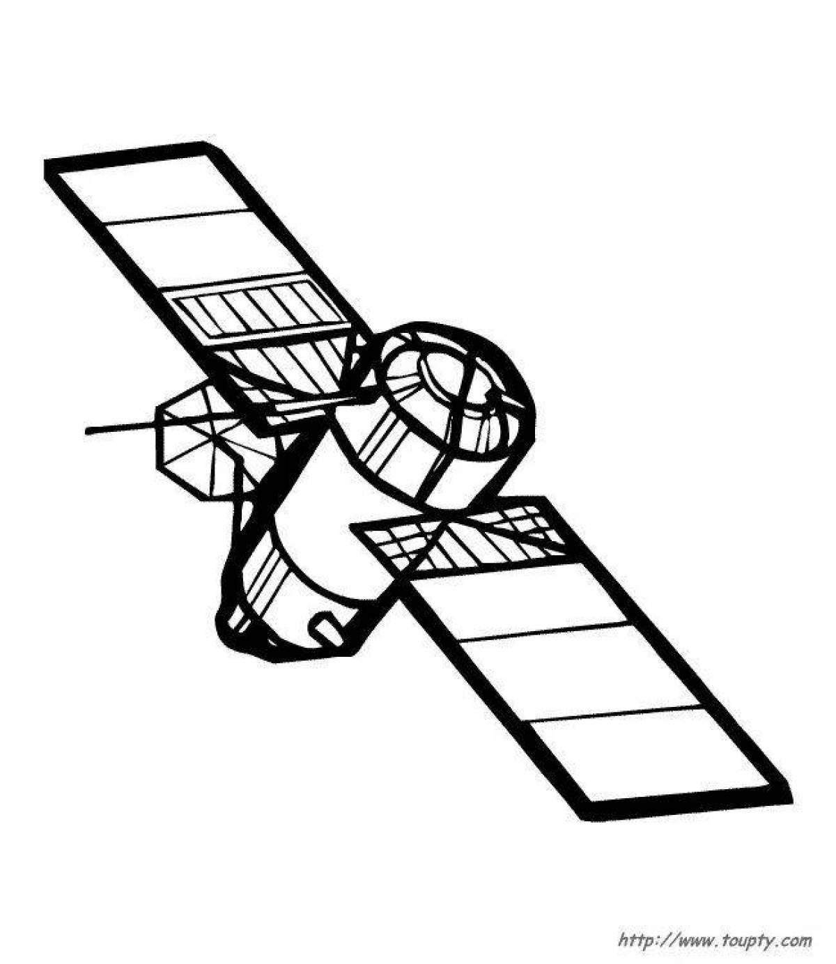 Majestic satellite coloring page