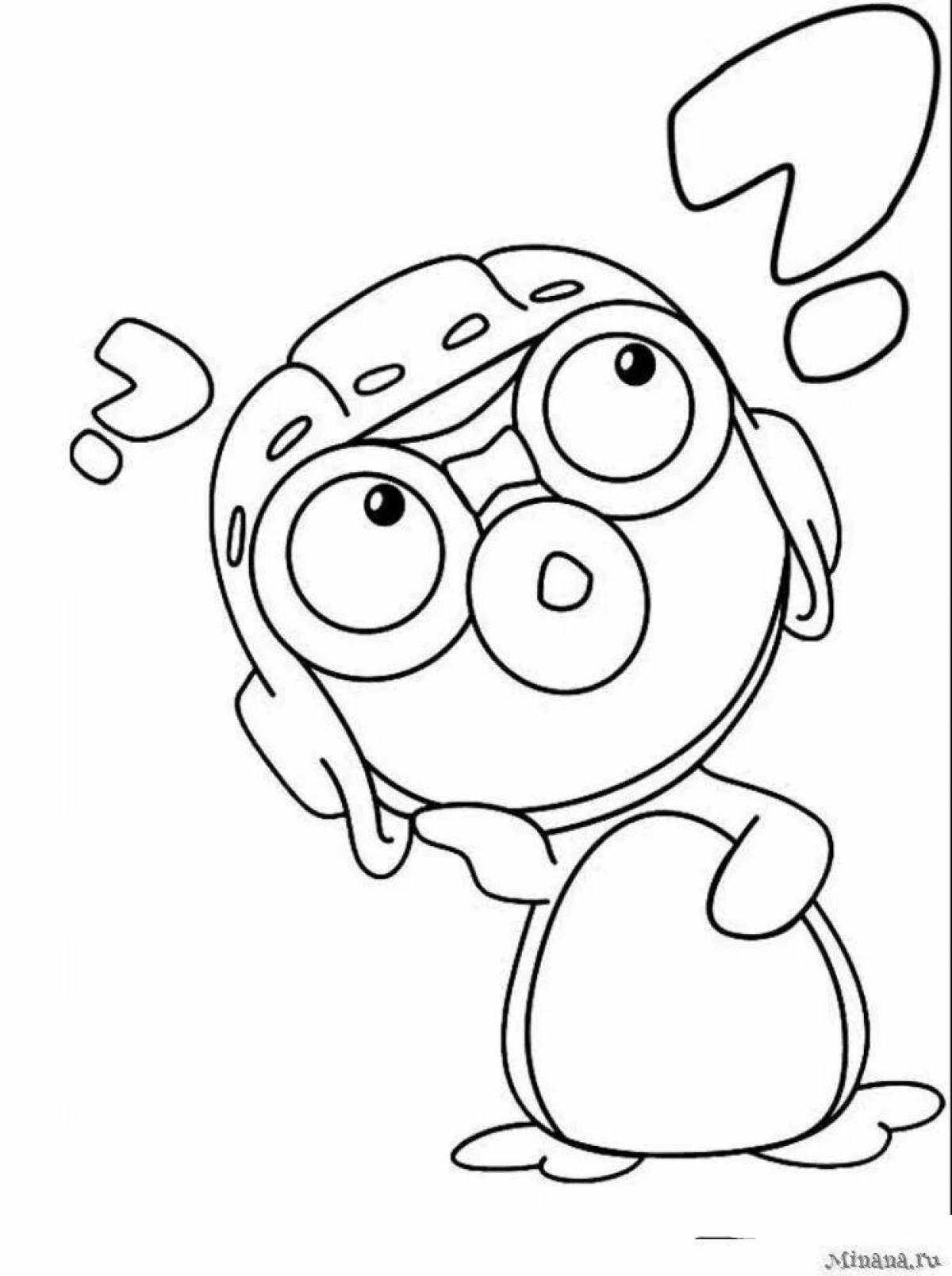 Animated pororo coloring page