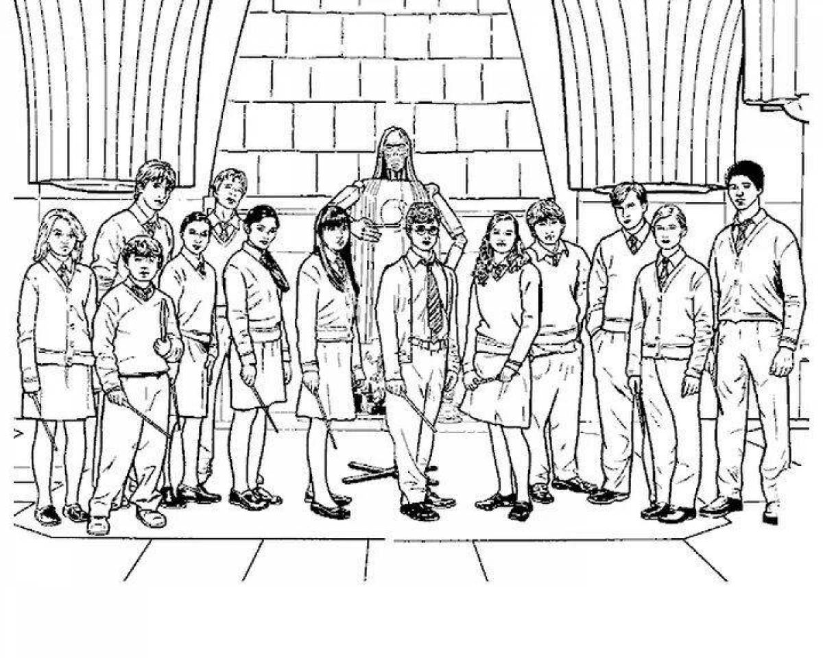 Colorful Hudsonians coloring page