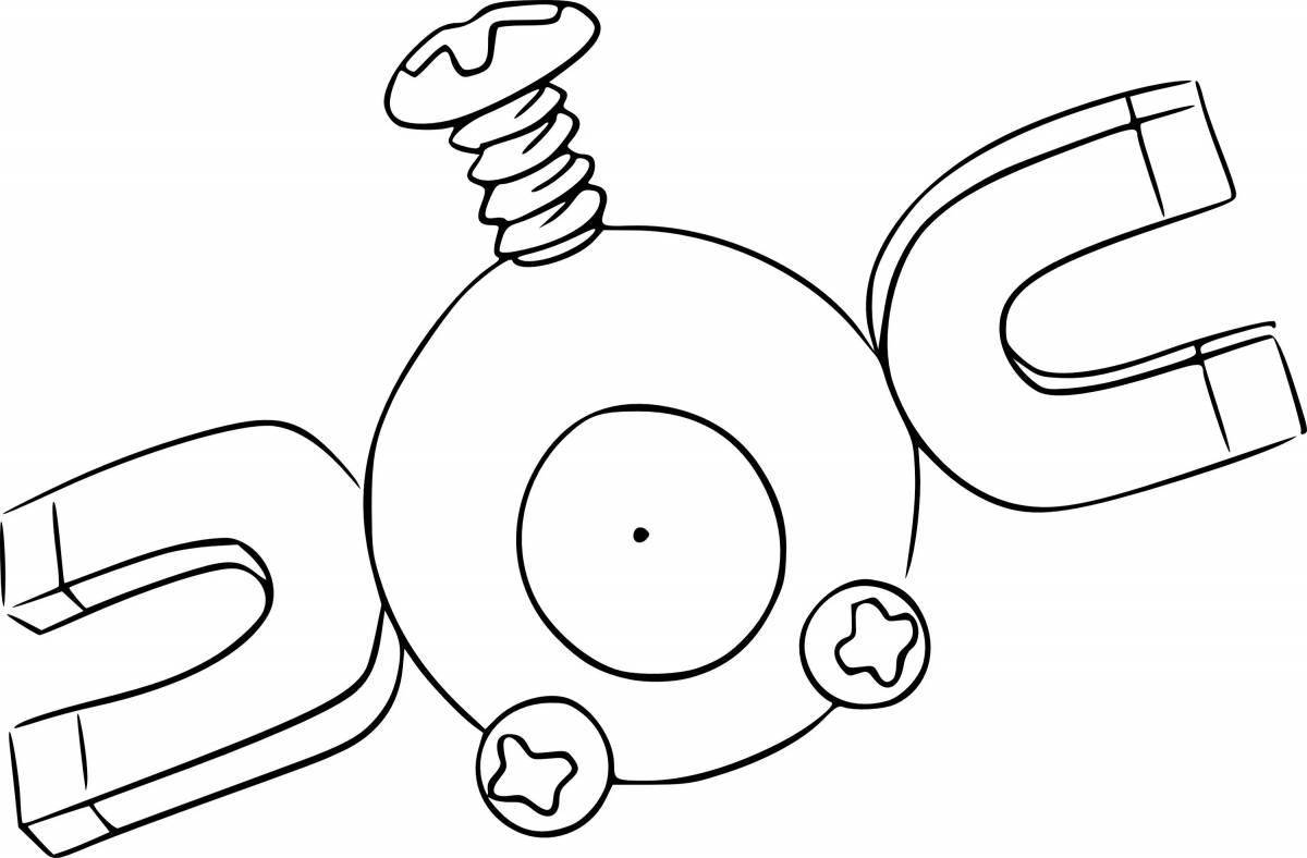 Playful magnetic coloring page