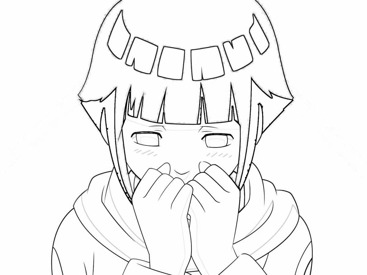 Color frenzy hinata coloring page