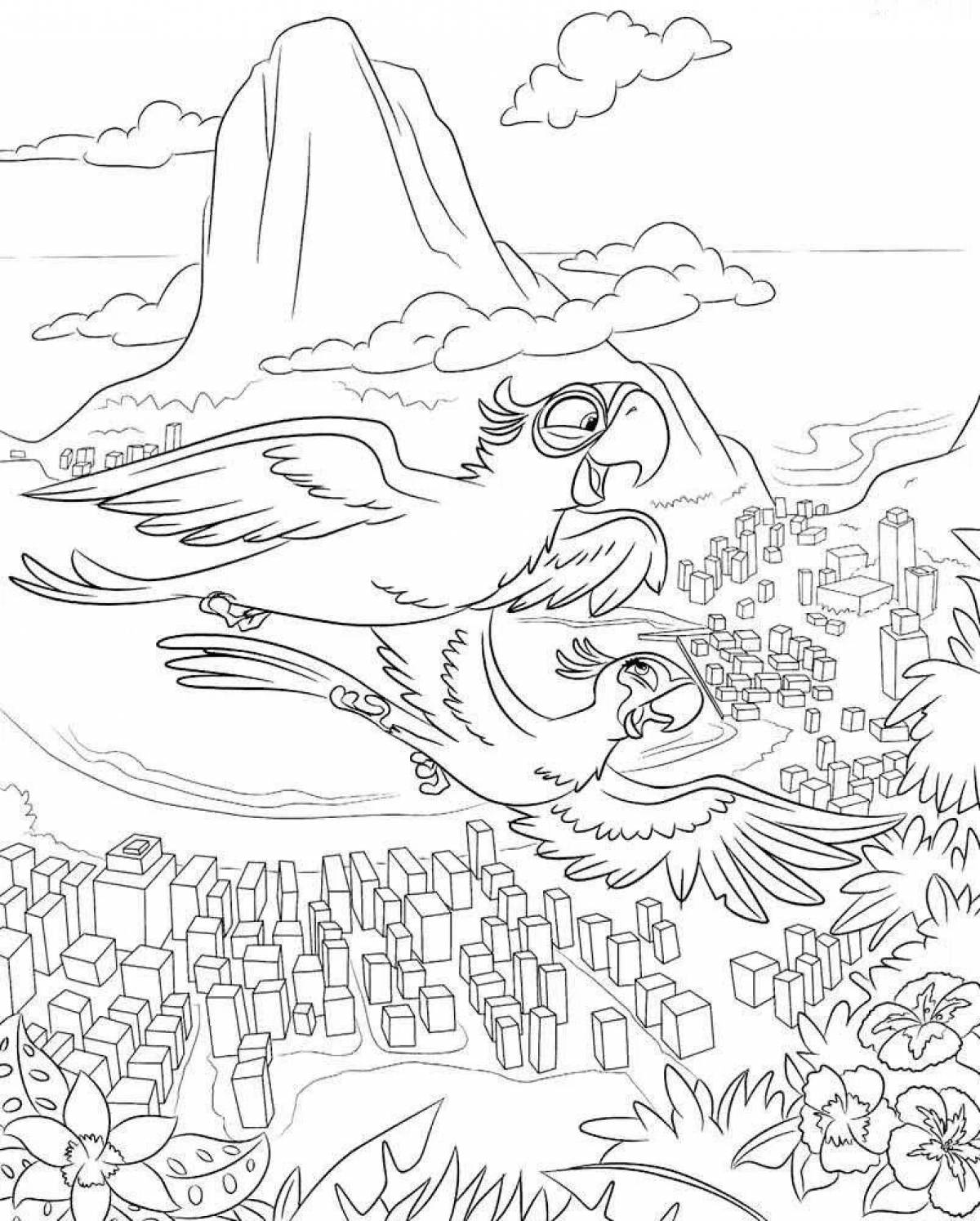 Color-frenzy rio coloring page
