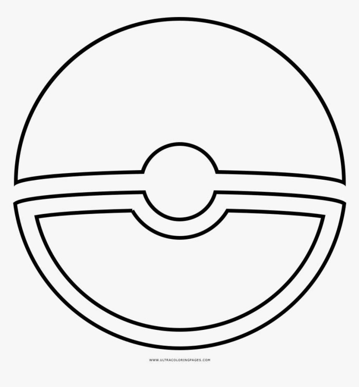 Pokeball colorful coloring page