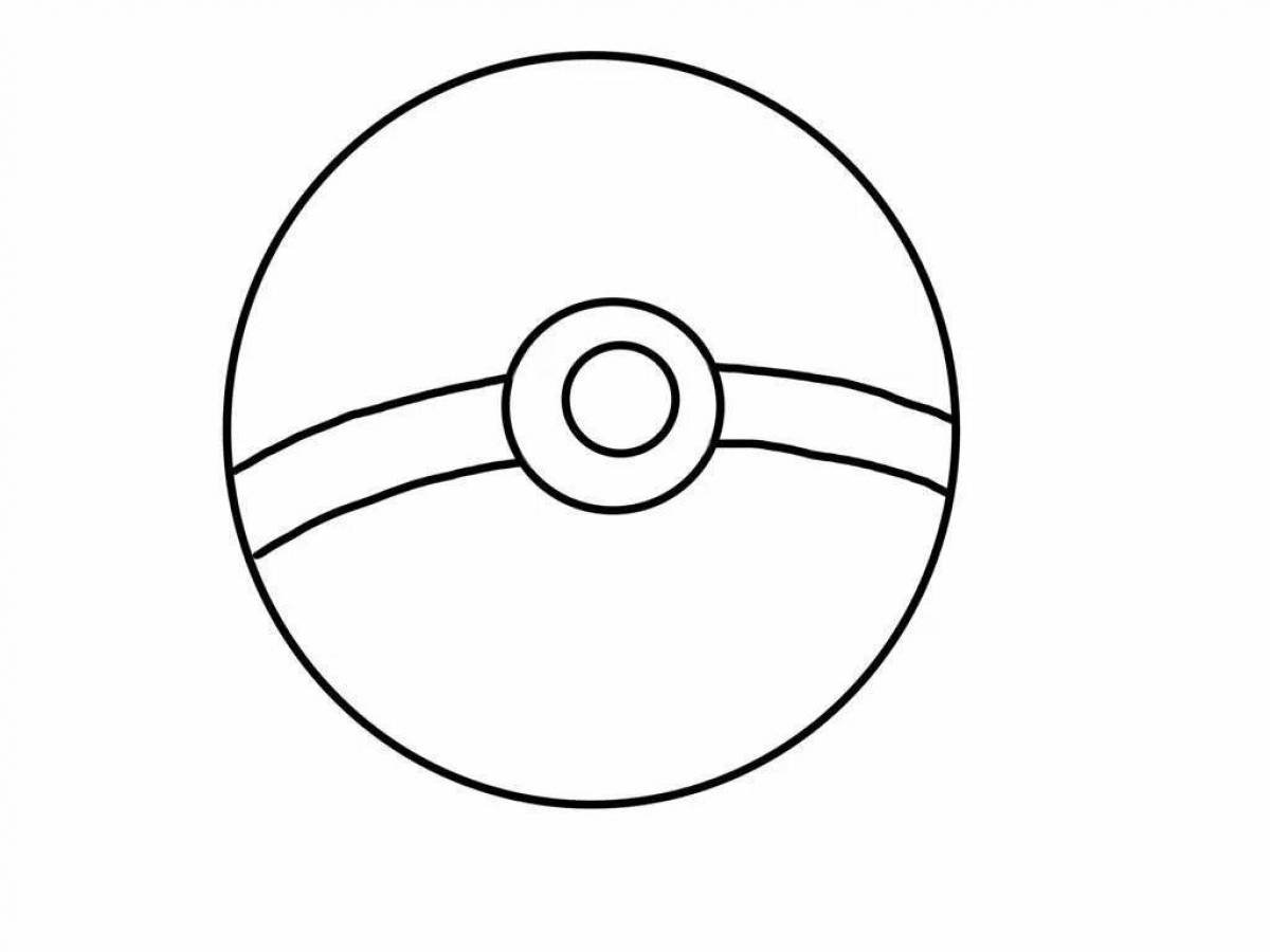 Delicate pokeball coloring page