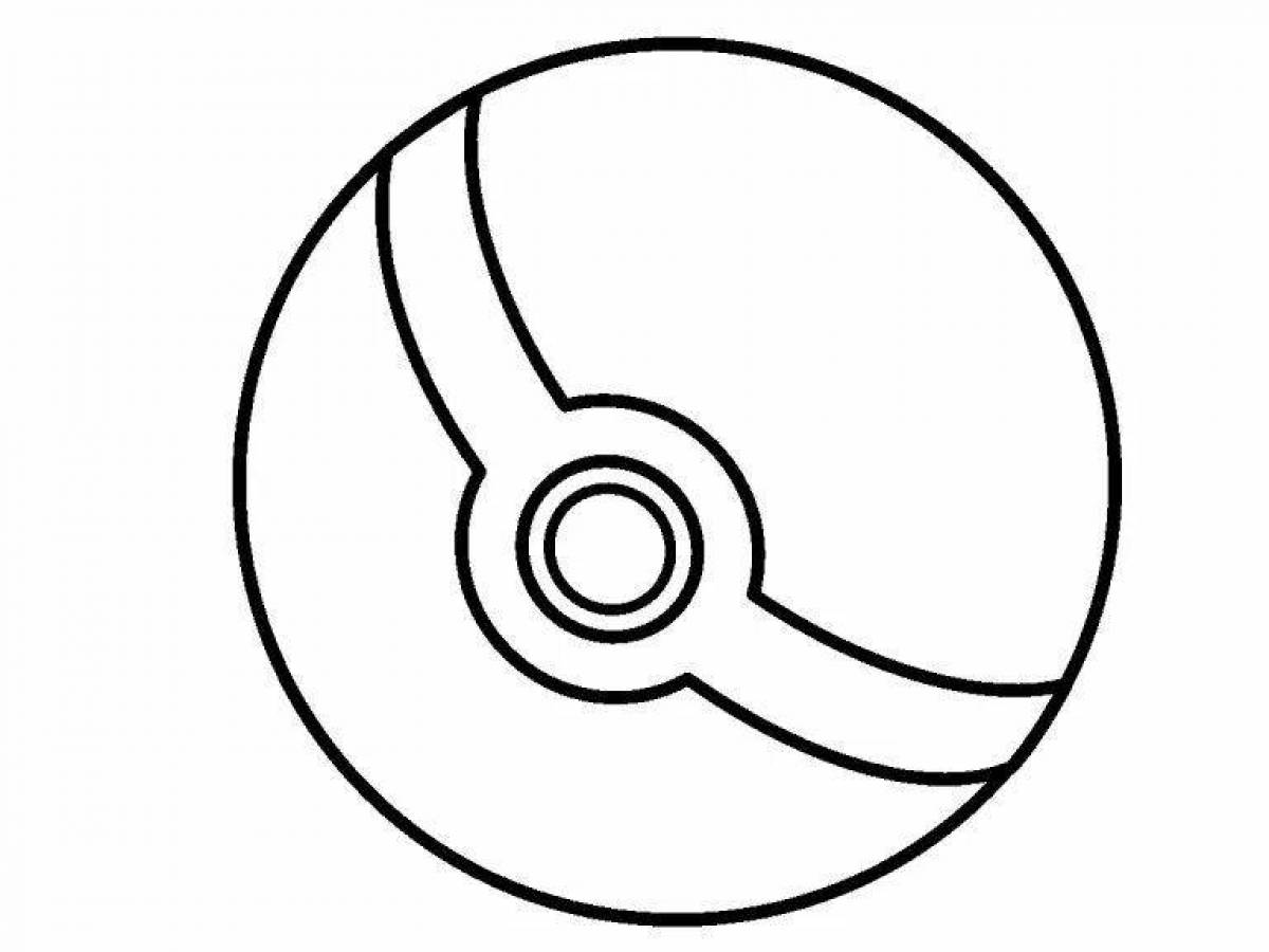 Intricate pokeball coloring page