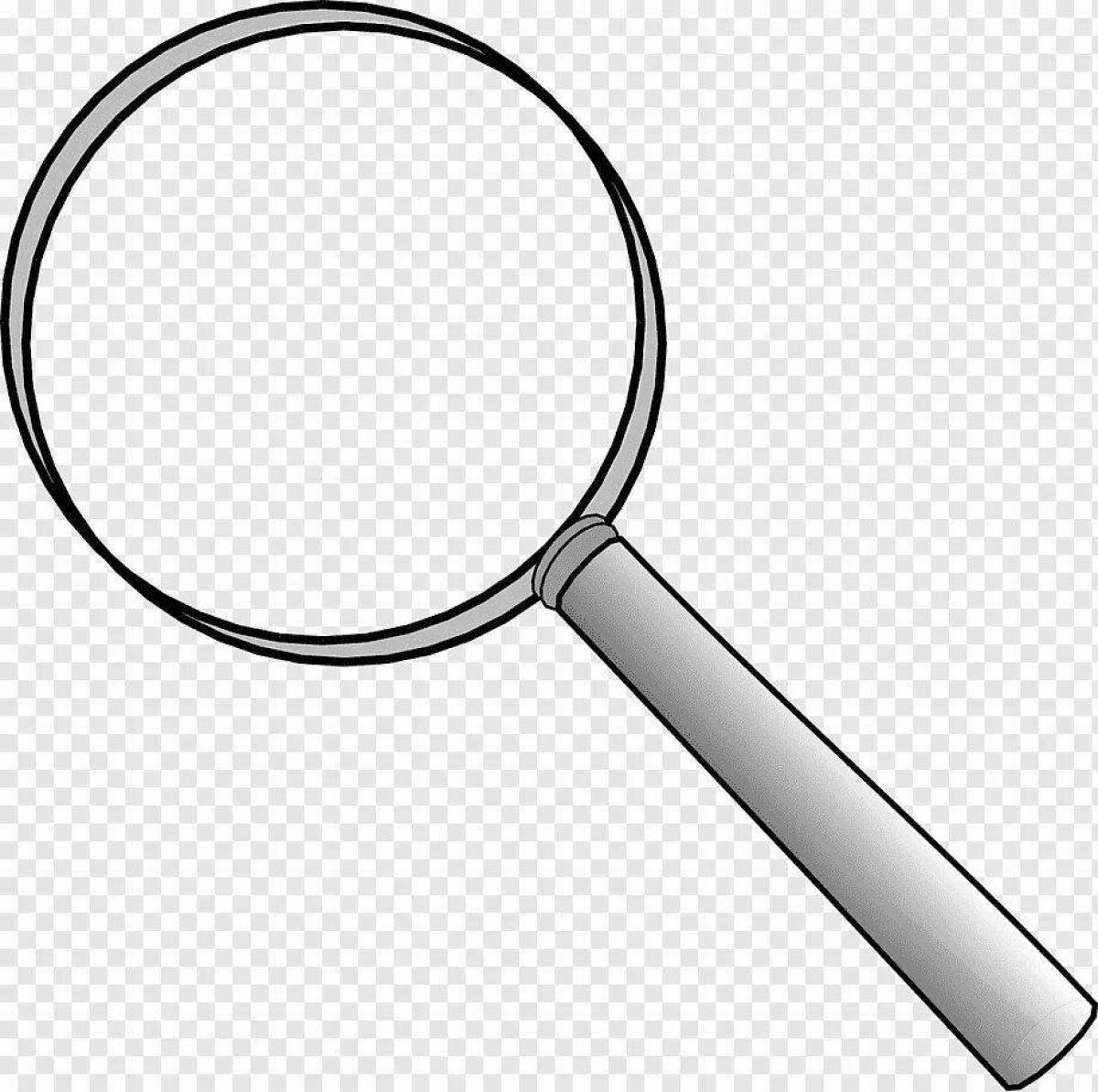 Bold coloring magnifying glass