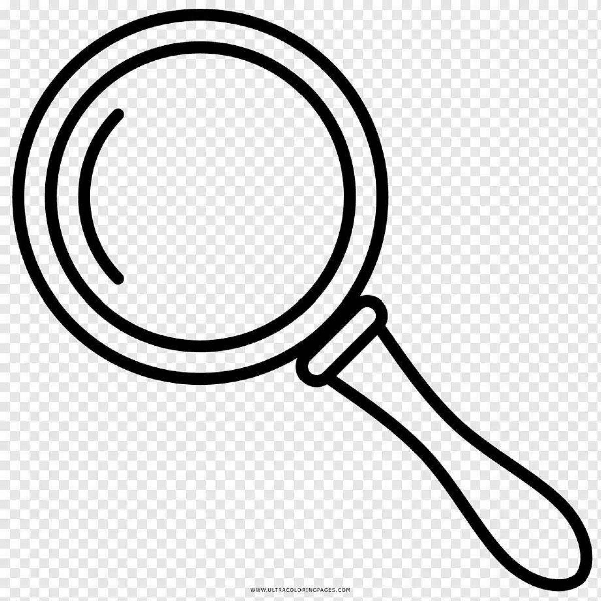 Ornate Magnifying Glass Coloring Page