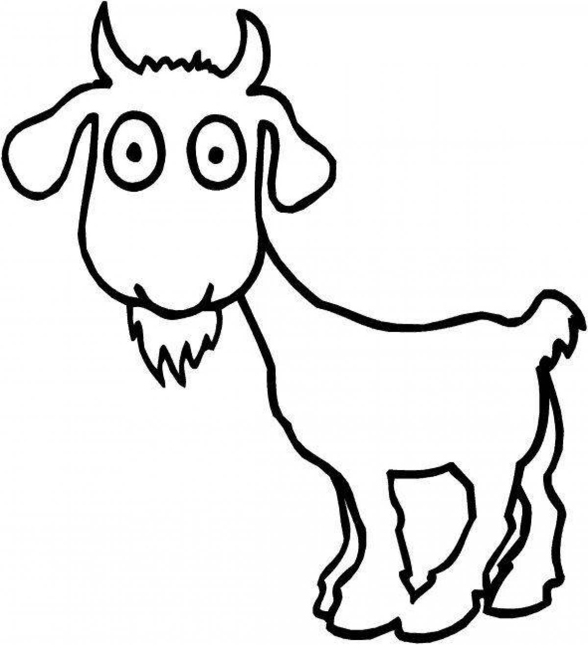 Soft coloring goat