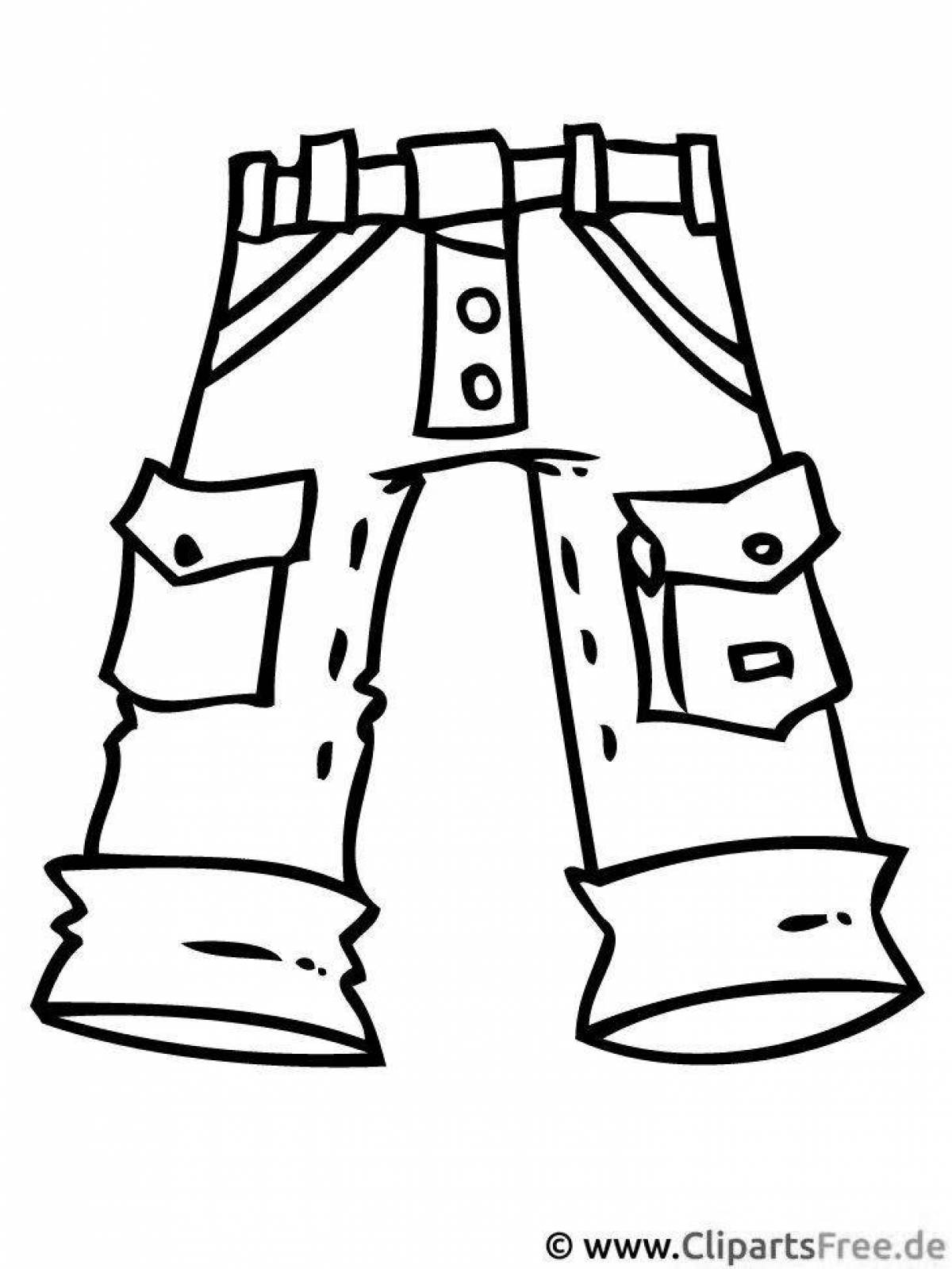 Coloring page funny jeans