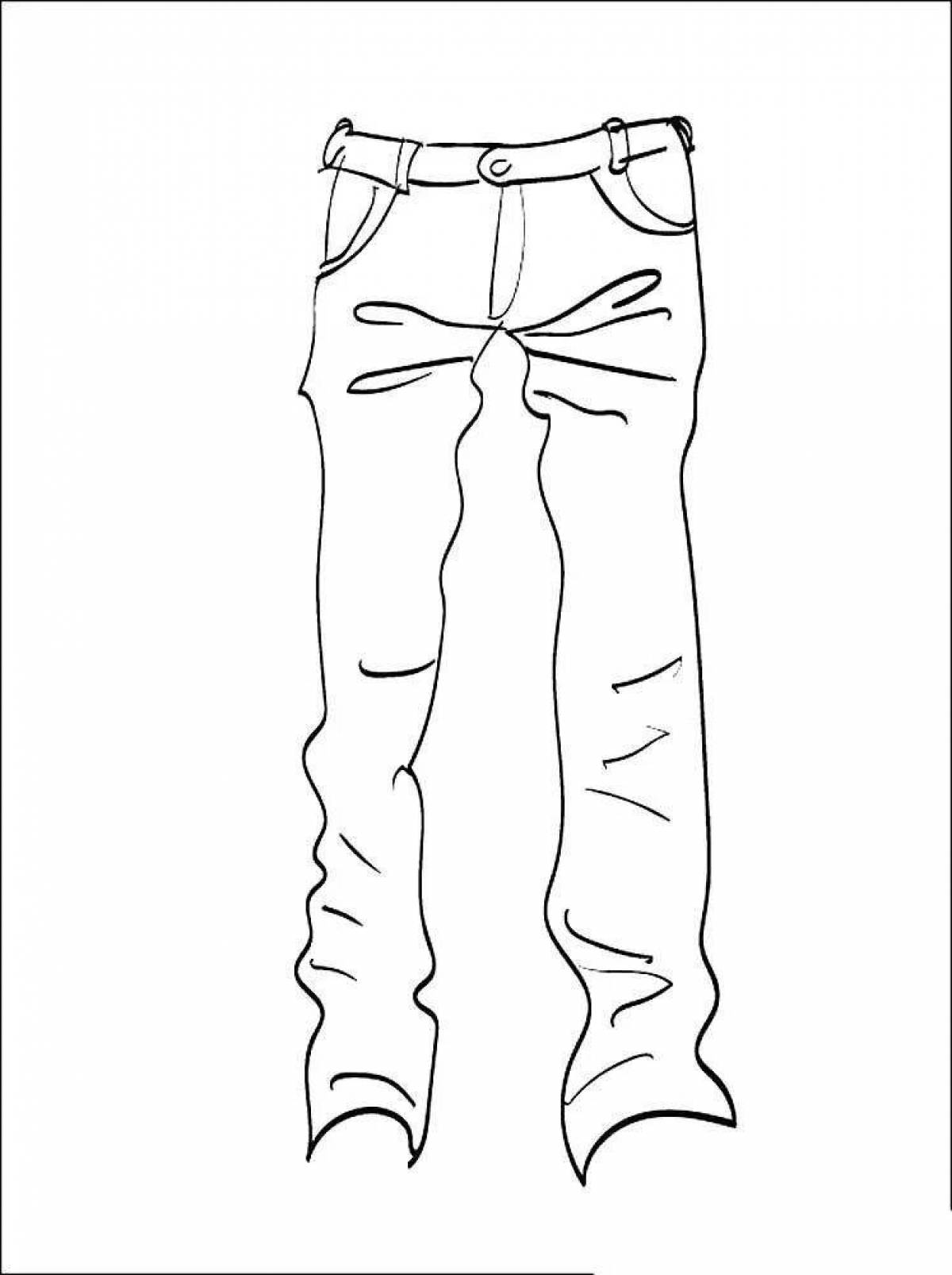 Shiny jeans coloring page