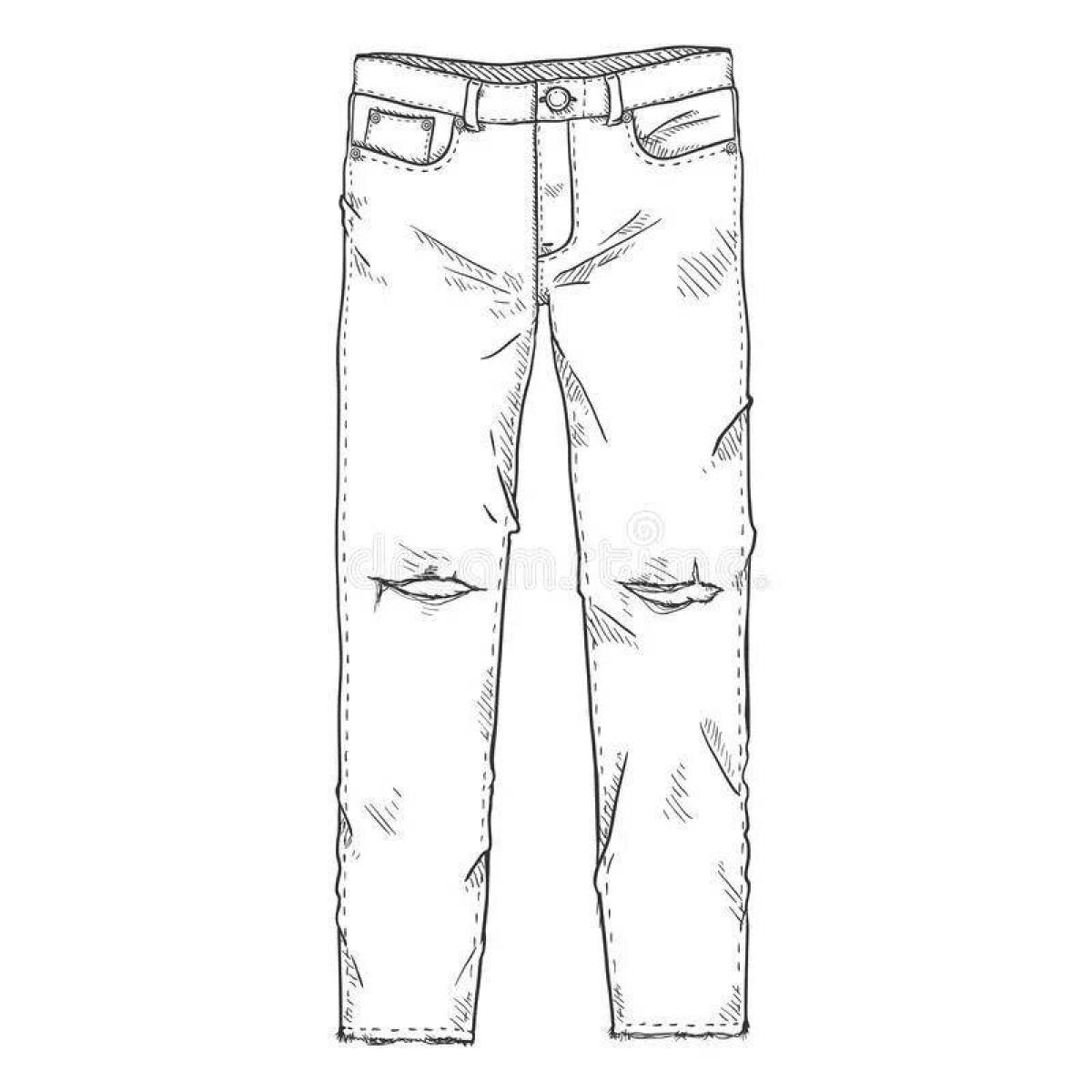 Charming jeans coloring book