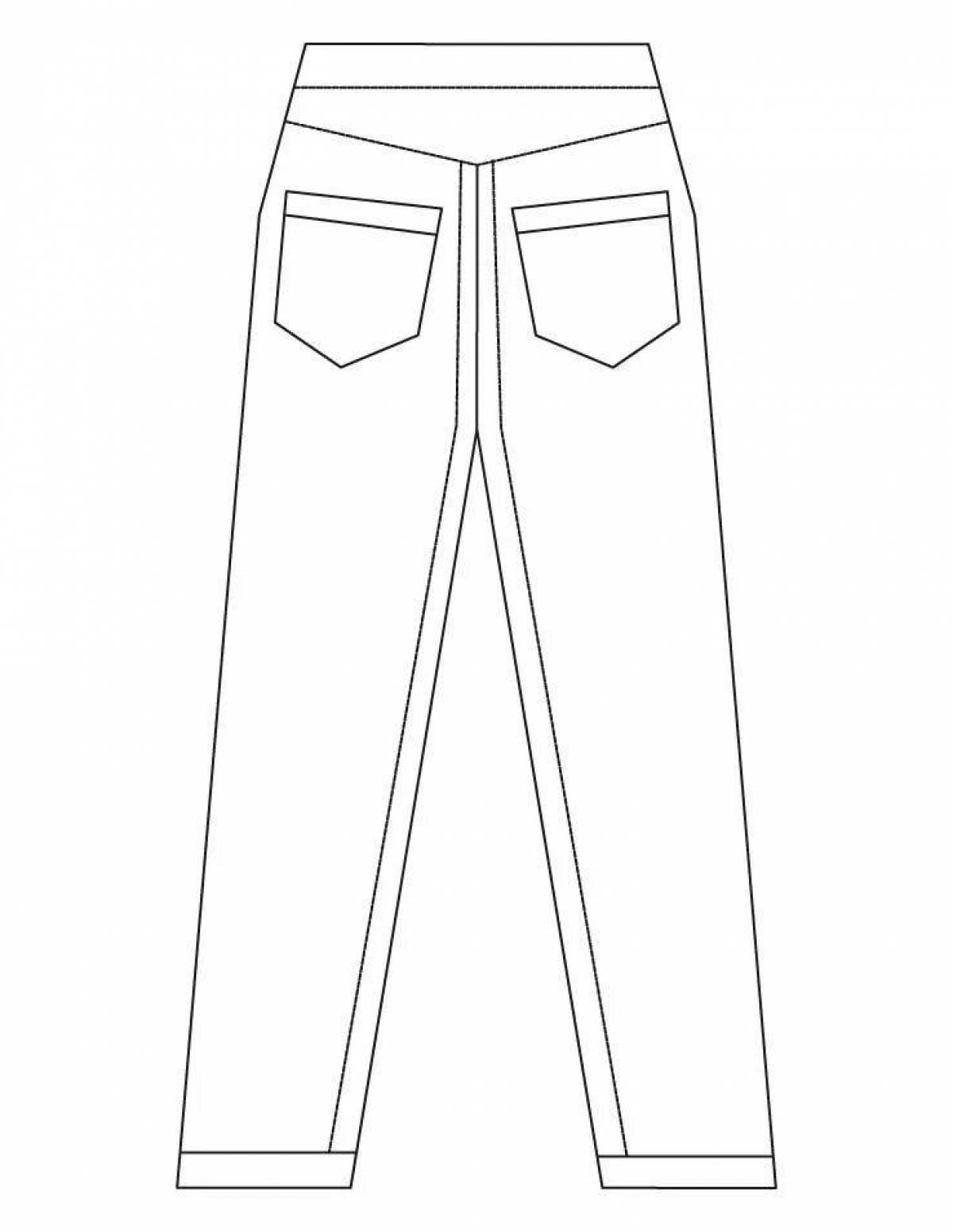 Charming coloring jeans