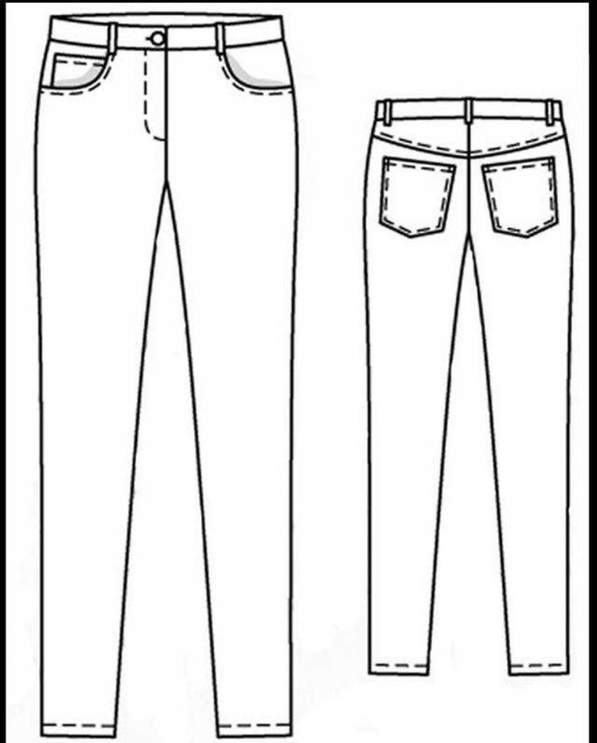 Sweet jeans coloring page