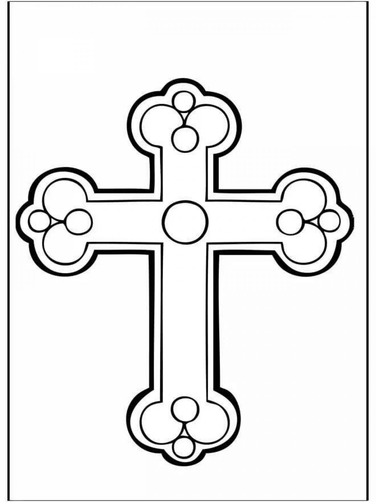 Joyful coloring cross