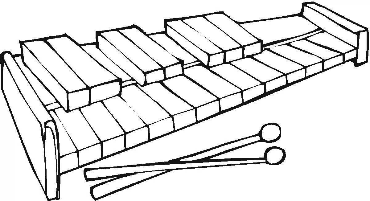 Xylophone fun coloring page
