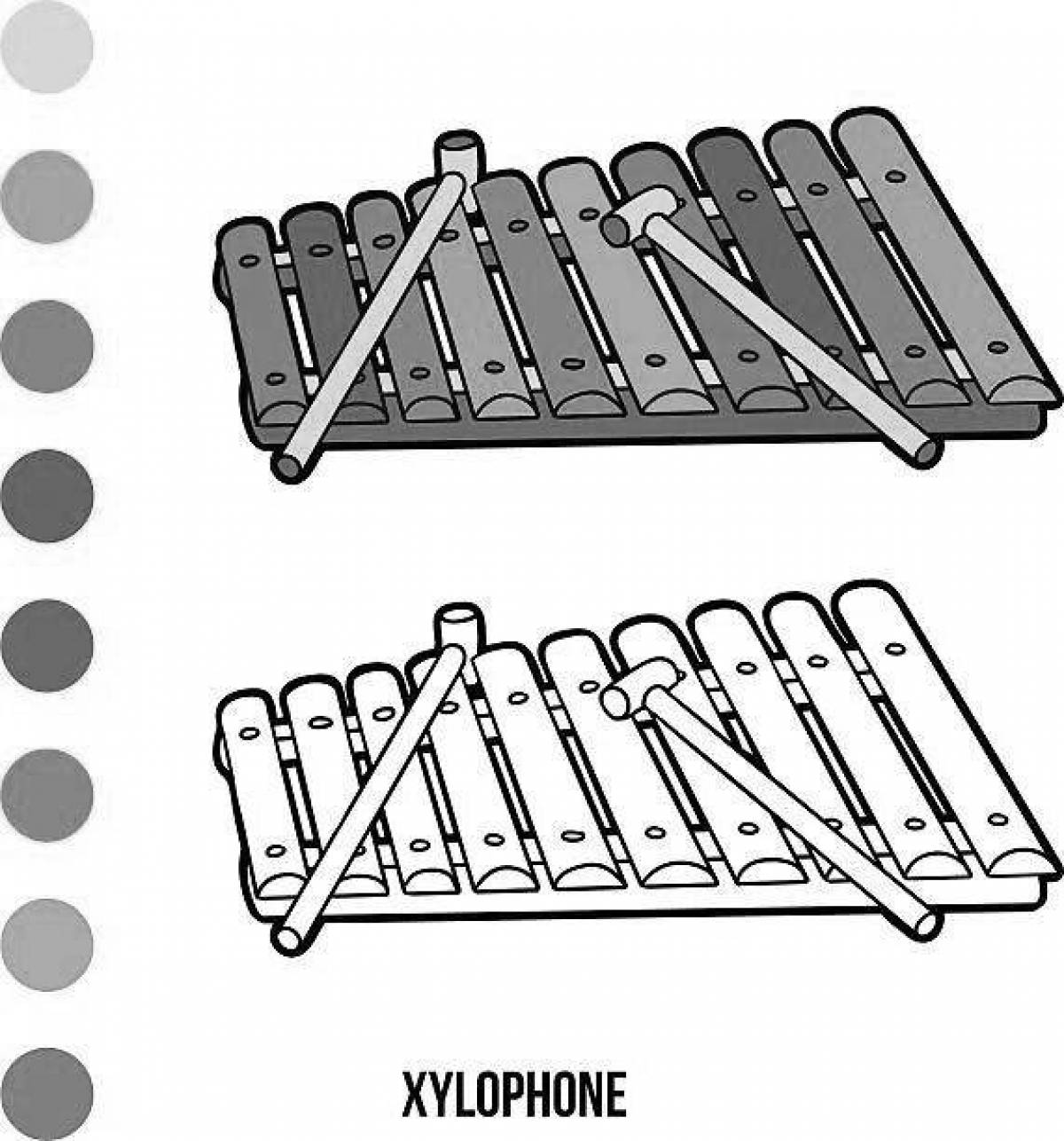 Adorable Xylophone Coloring Page