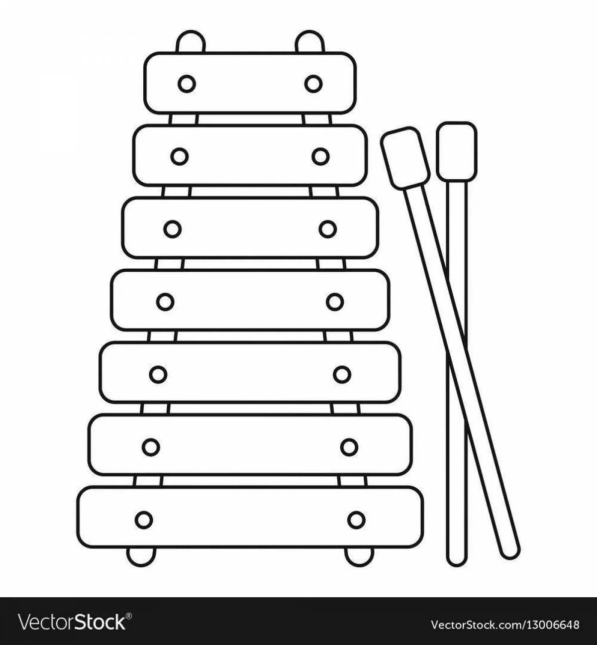 Gorgeous Xylophone coloring page