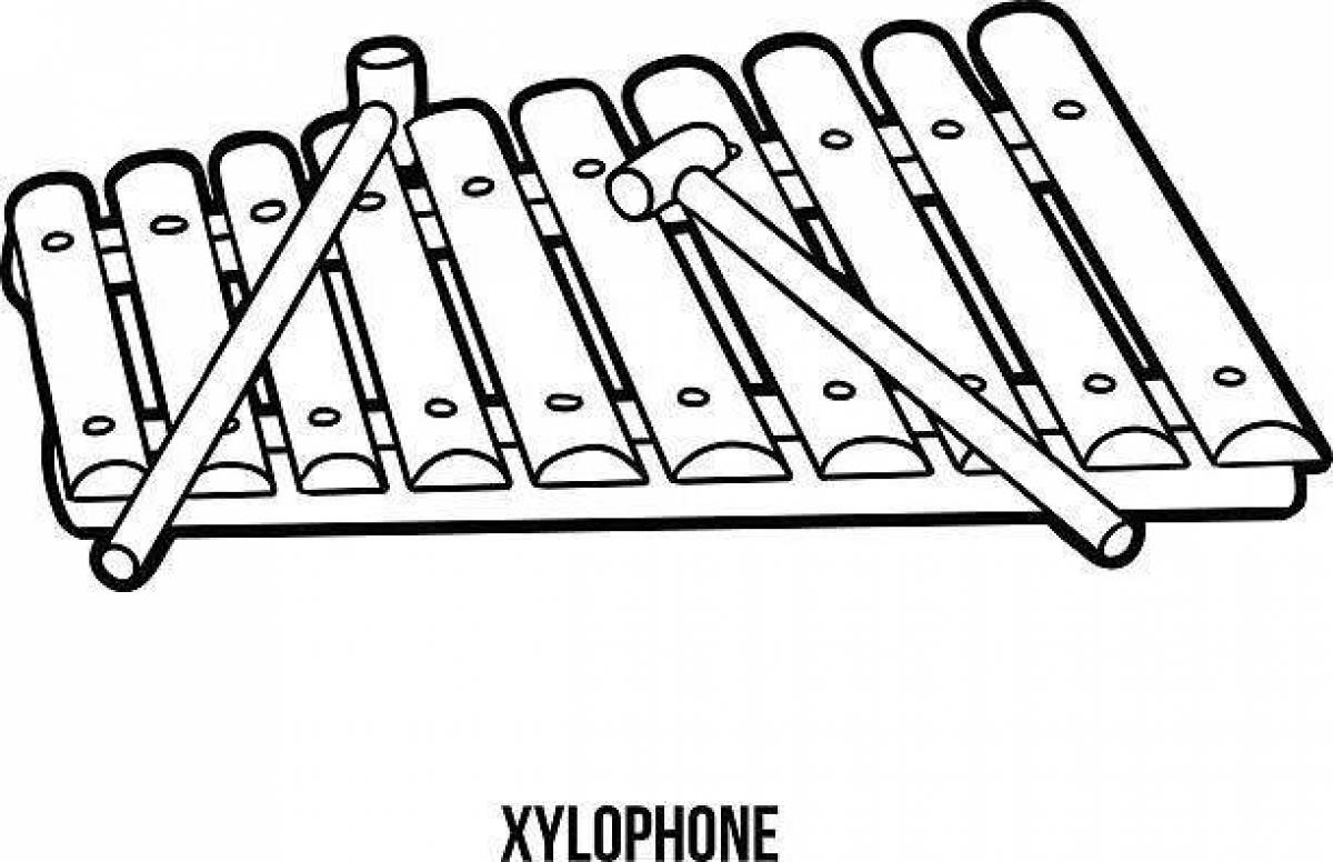 Sweet xylophone coloring book