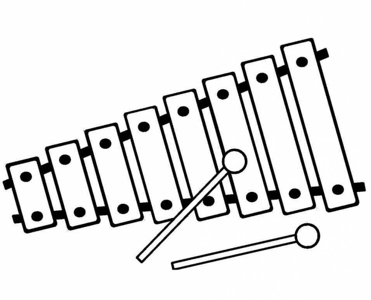 Coloring page graceful xylophone