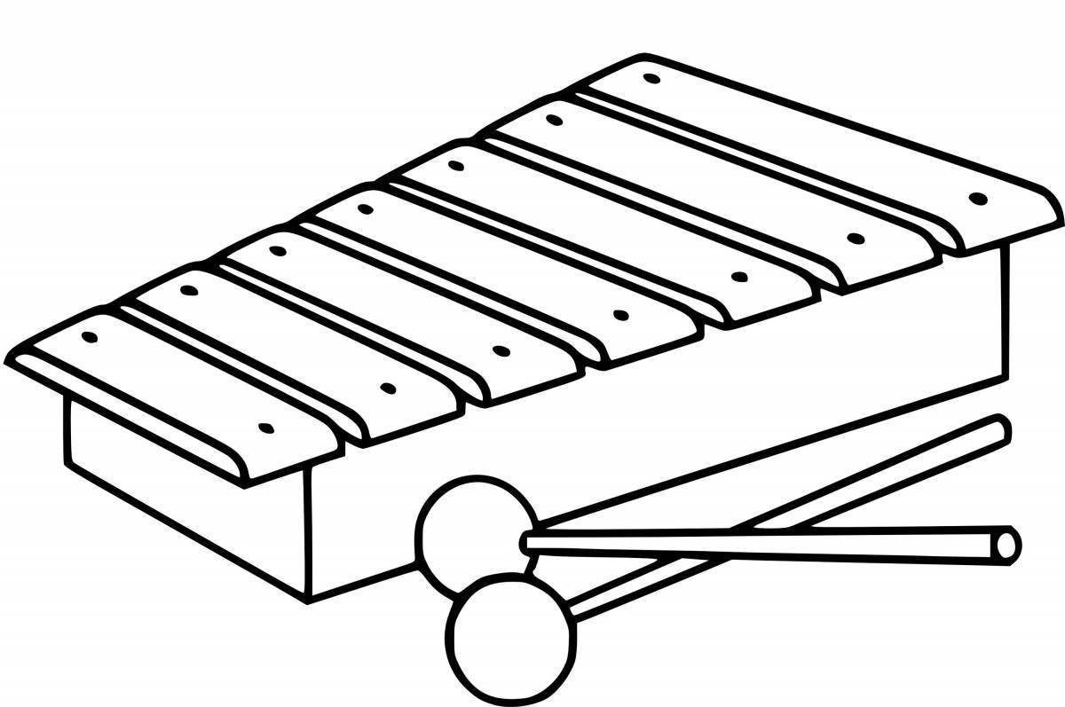 Xylophone trendy coloring page