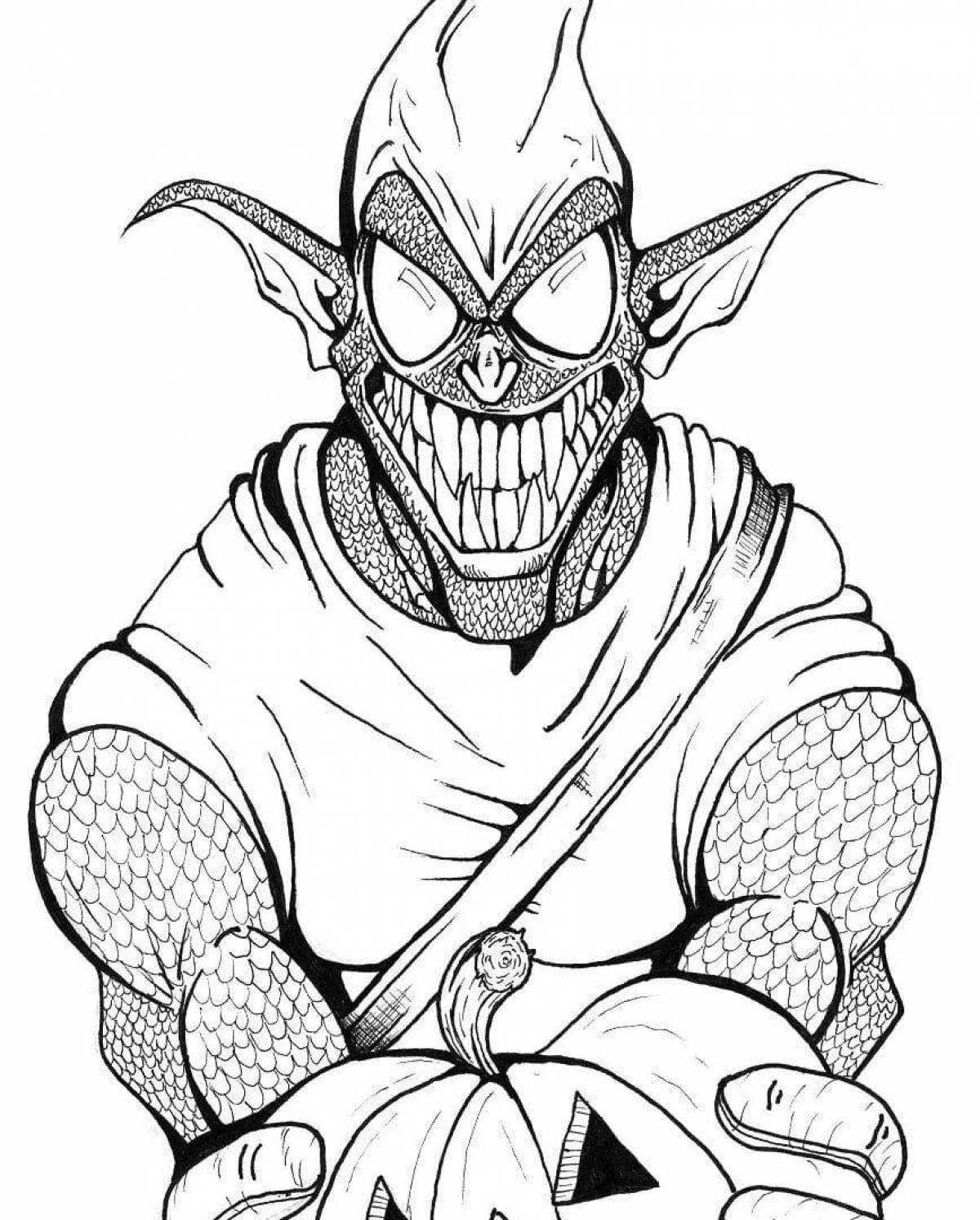 Fabulous goblin coloring page