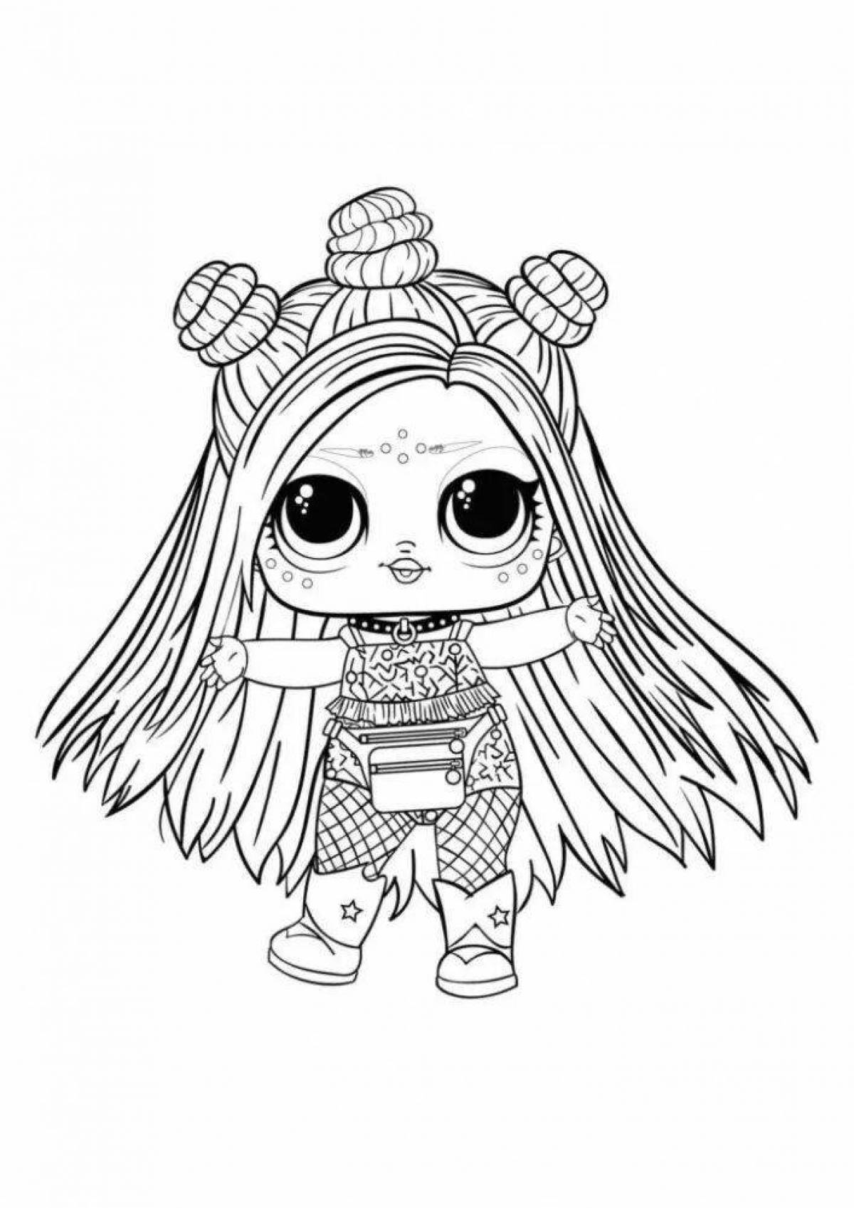 Coloring playful lo doll