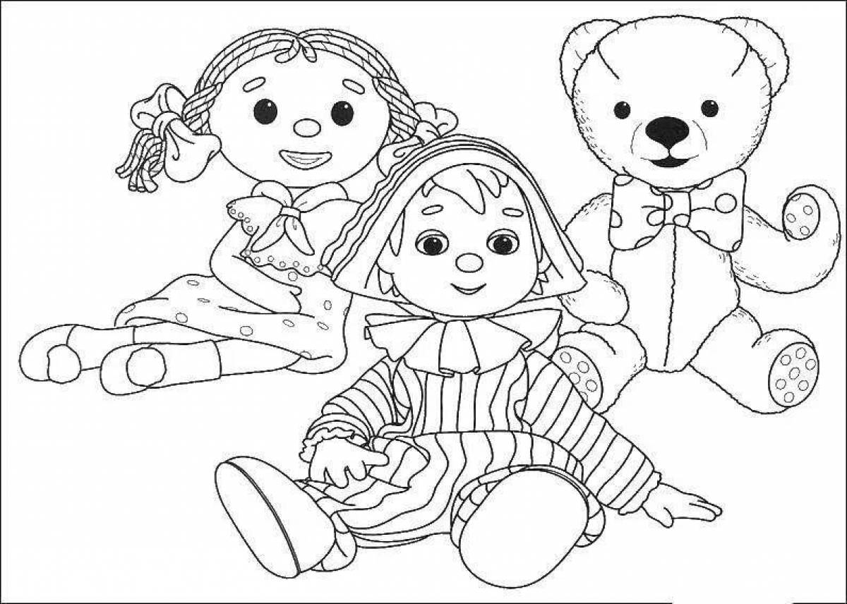 Bold coloring page turn on